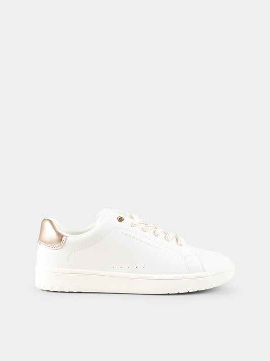 Sneakers bianche per bambina con logo,Tommy Hilfiger Junior,T3A9 33736 1355X068