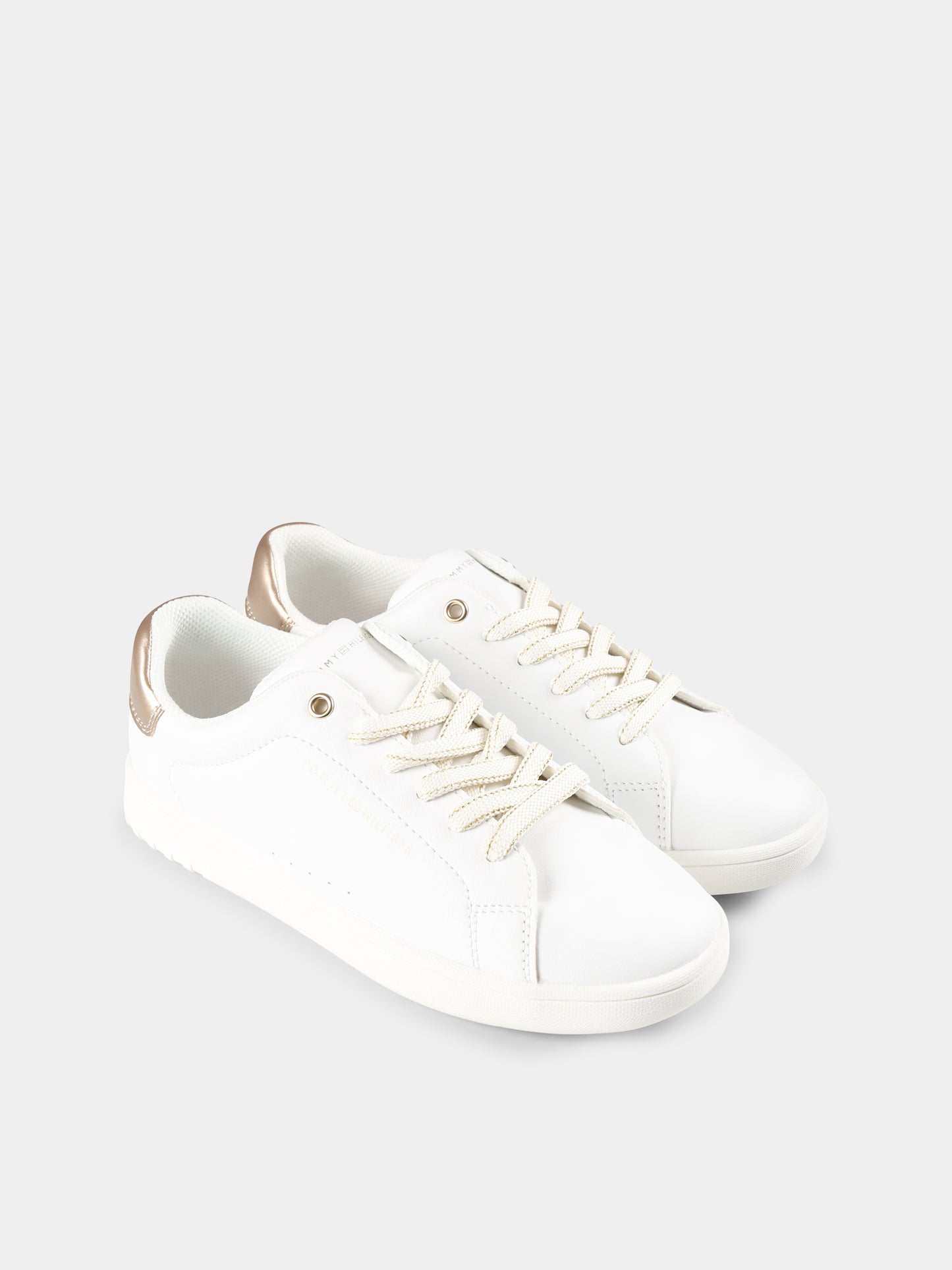 Sneakers bianche per bambina con logo,Tommy Hilfiger Junior,T3A9 33736 1355X068