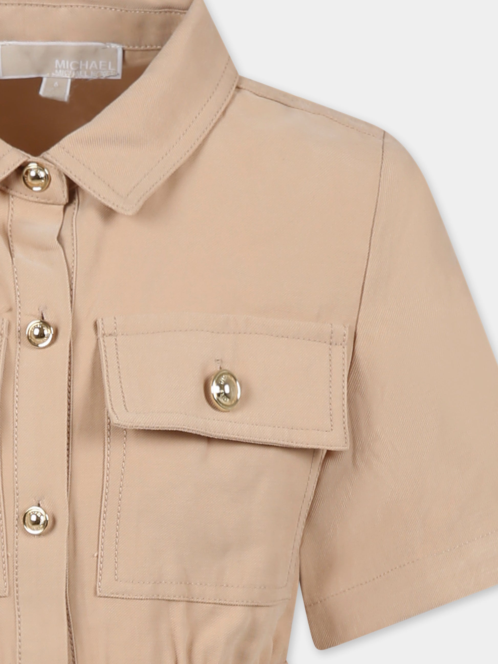 Vestito beige per bambina,Michael Kors,R30347 215