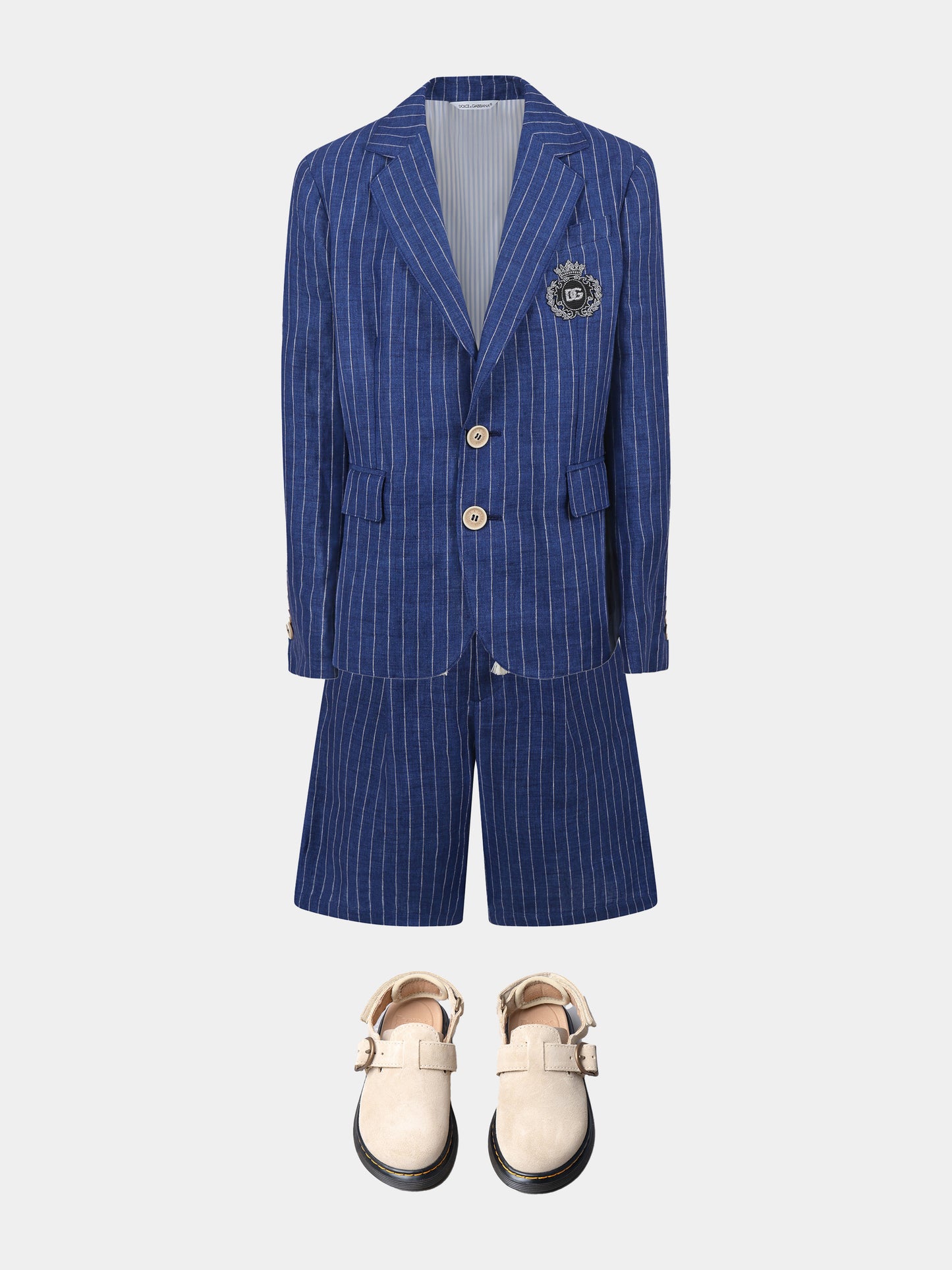 Blue jacket for boy with DG monogram