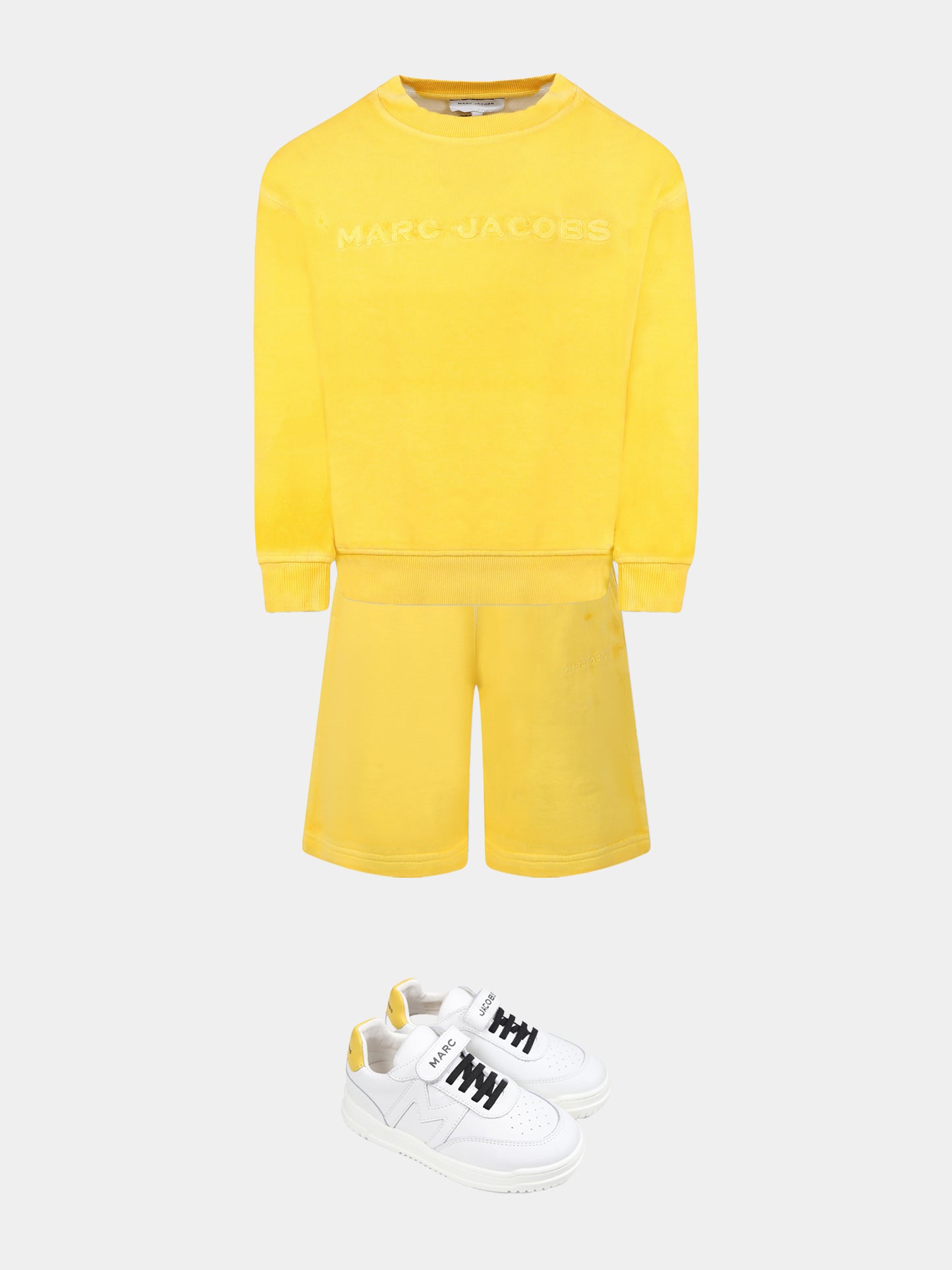 Yellow sweatshirt for kids with logo