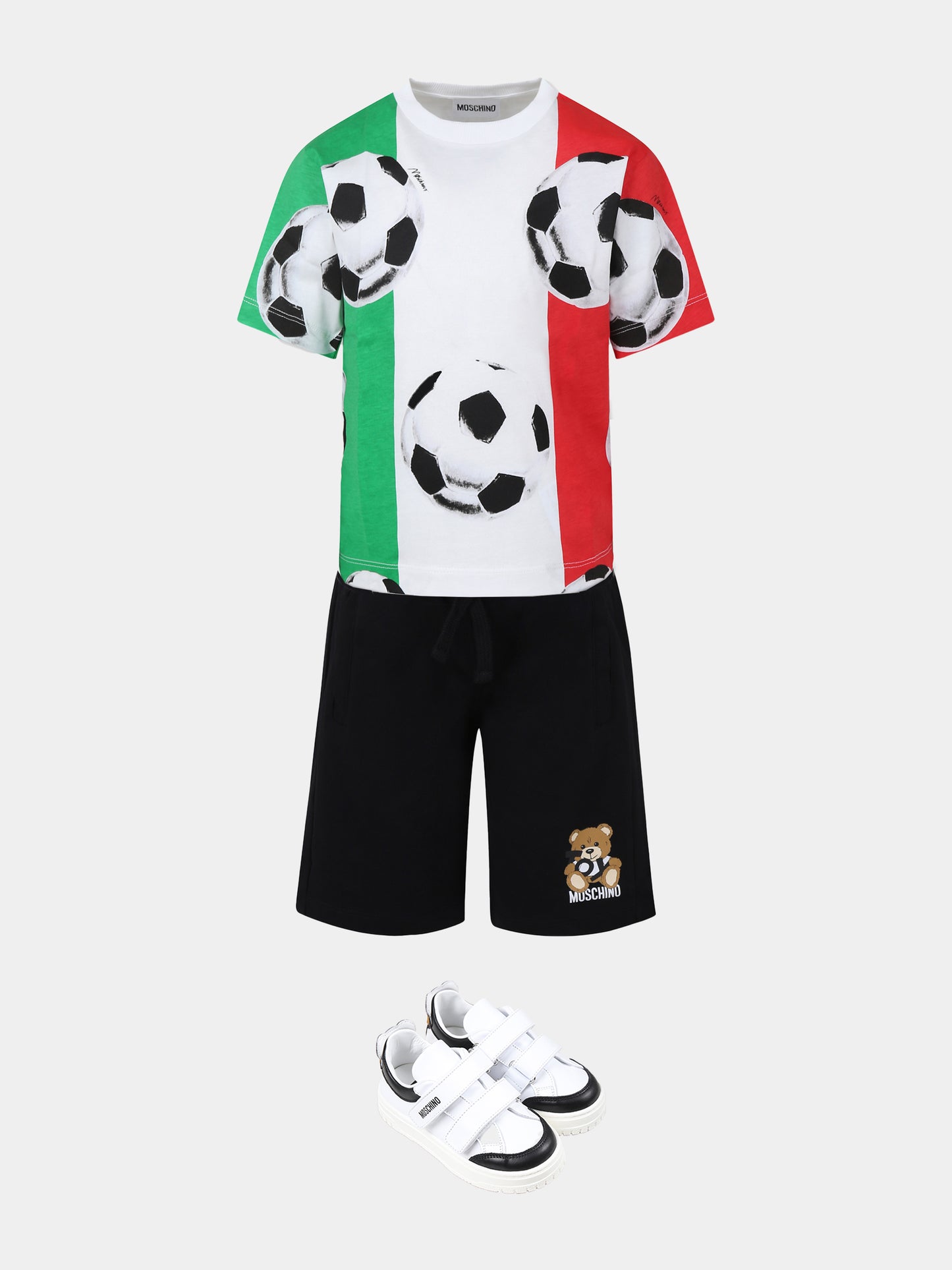 Multicolor t-shirt for boy with ball print