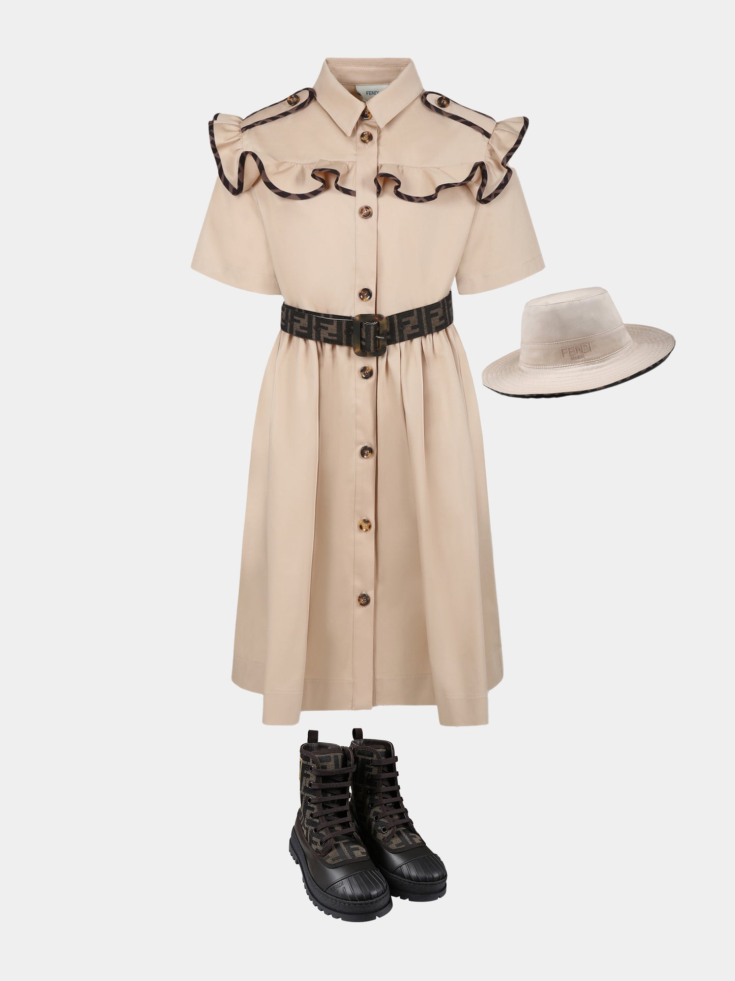 Beige dress for girl with FF