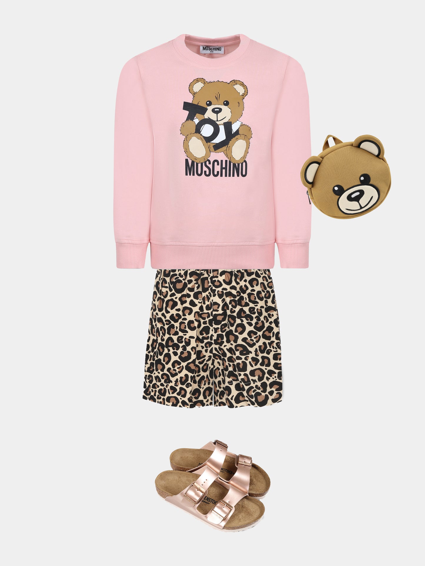 Pink sweatshirt for girl with Teddy Bear