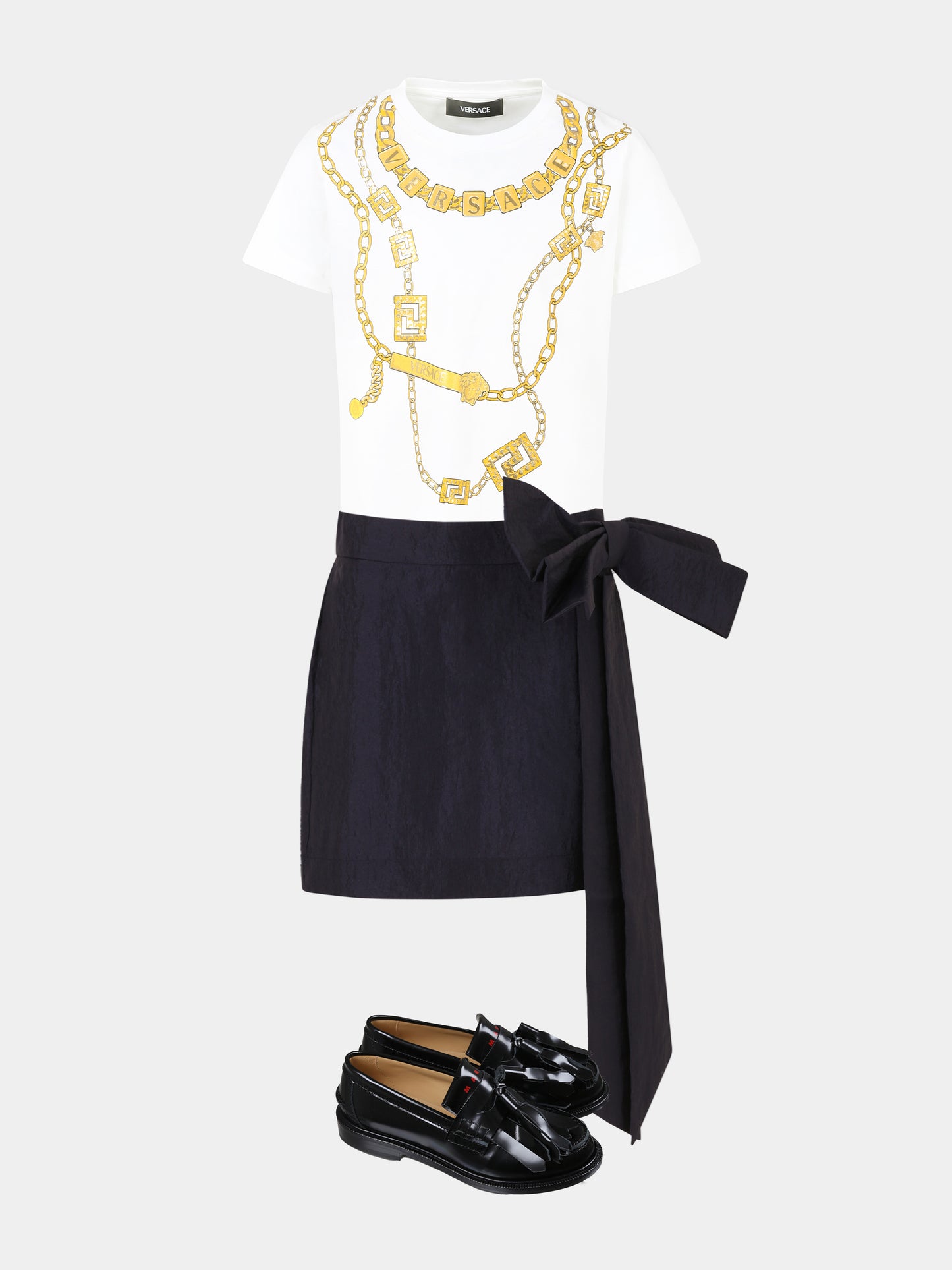 White t-shirt for kids with logo