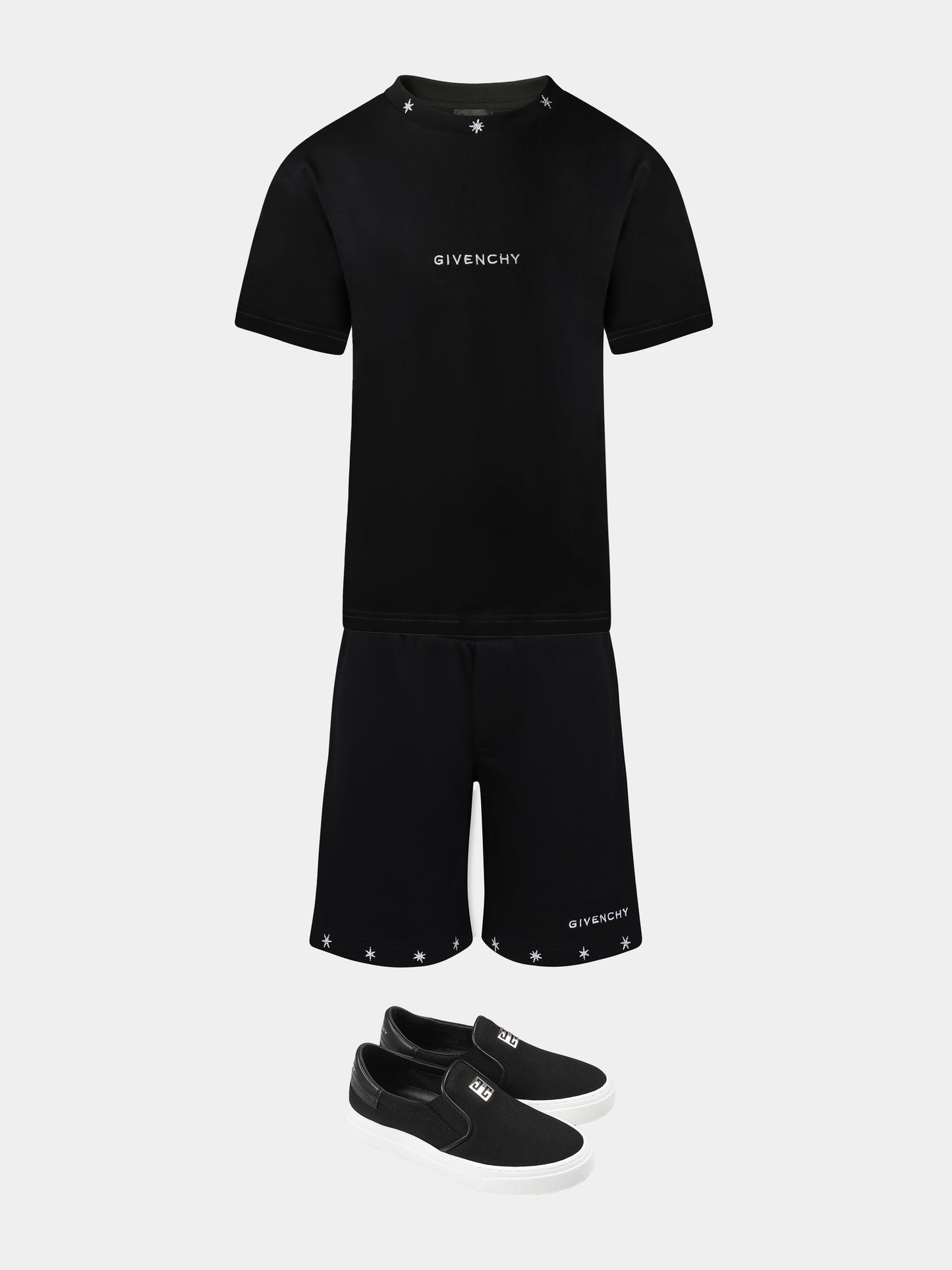 Black shorts for boy with logo