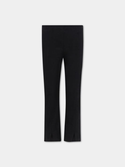 Pantalone nero per bambina con iconica D,Dondup Kids,YP285 CE01E XXX 999