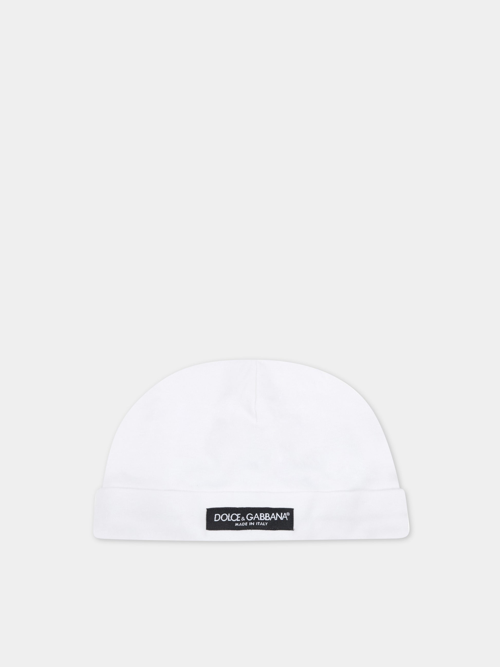 Set bianco per neonati con cuore rosso,Dolce & Gabbana Kids,L2JOU7 G7BIZ HW3FP