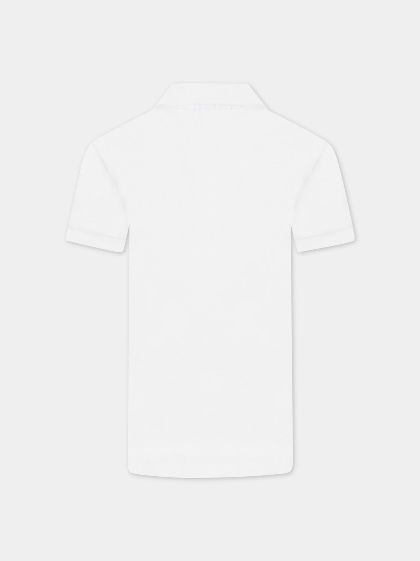 Polo bianca per bambini con iconico cavallino,Ralph Lauren Kids,547926002