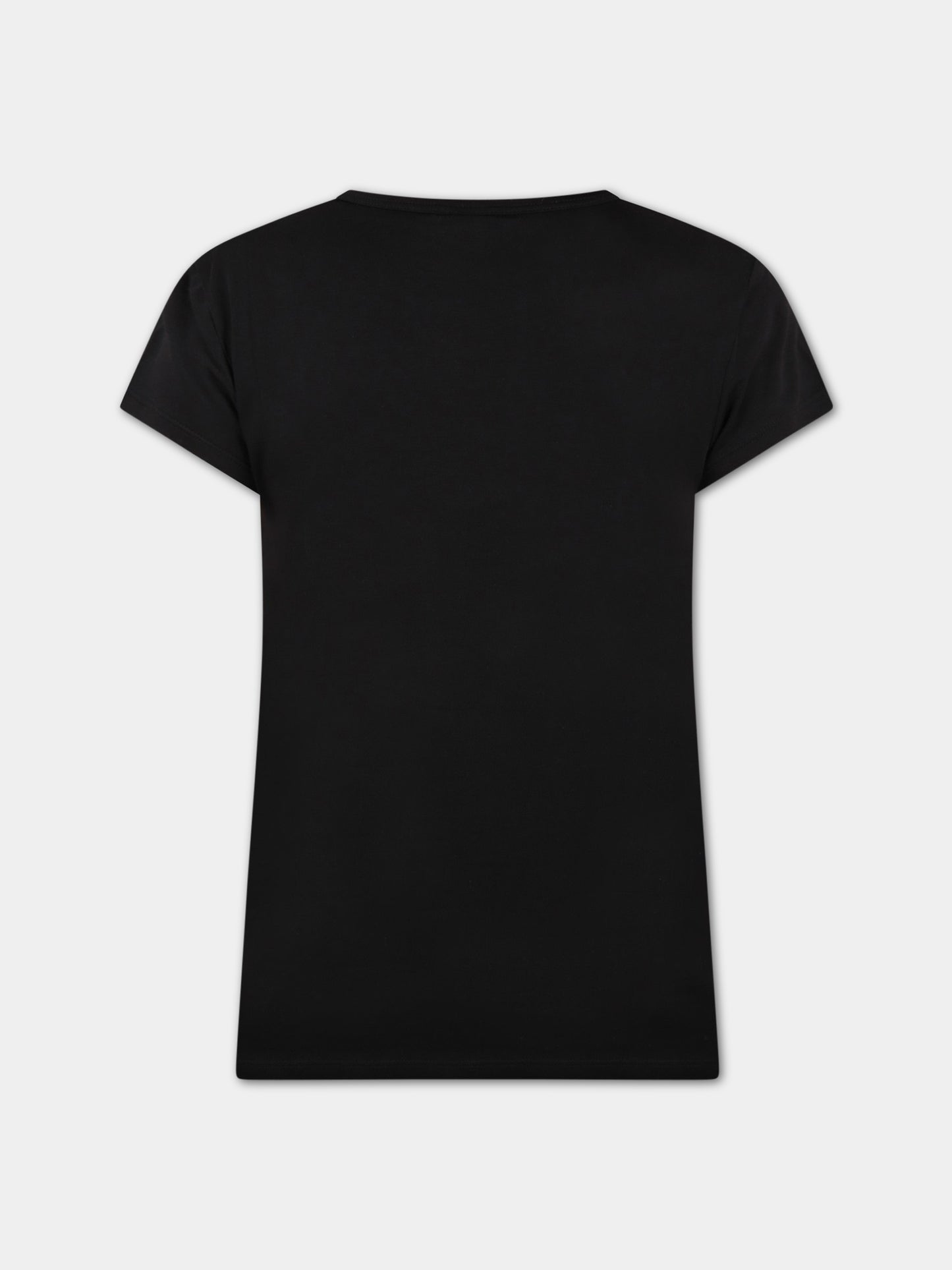 T-shirt nera per bambina con logo nero,Dimensione Danza,029751 110