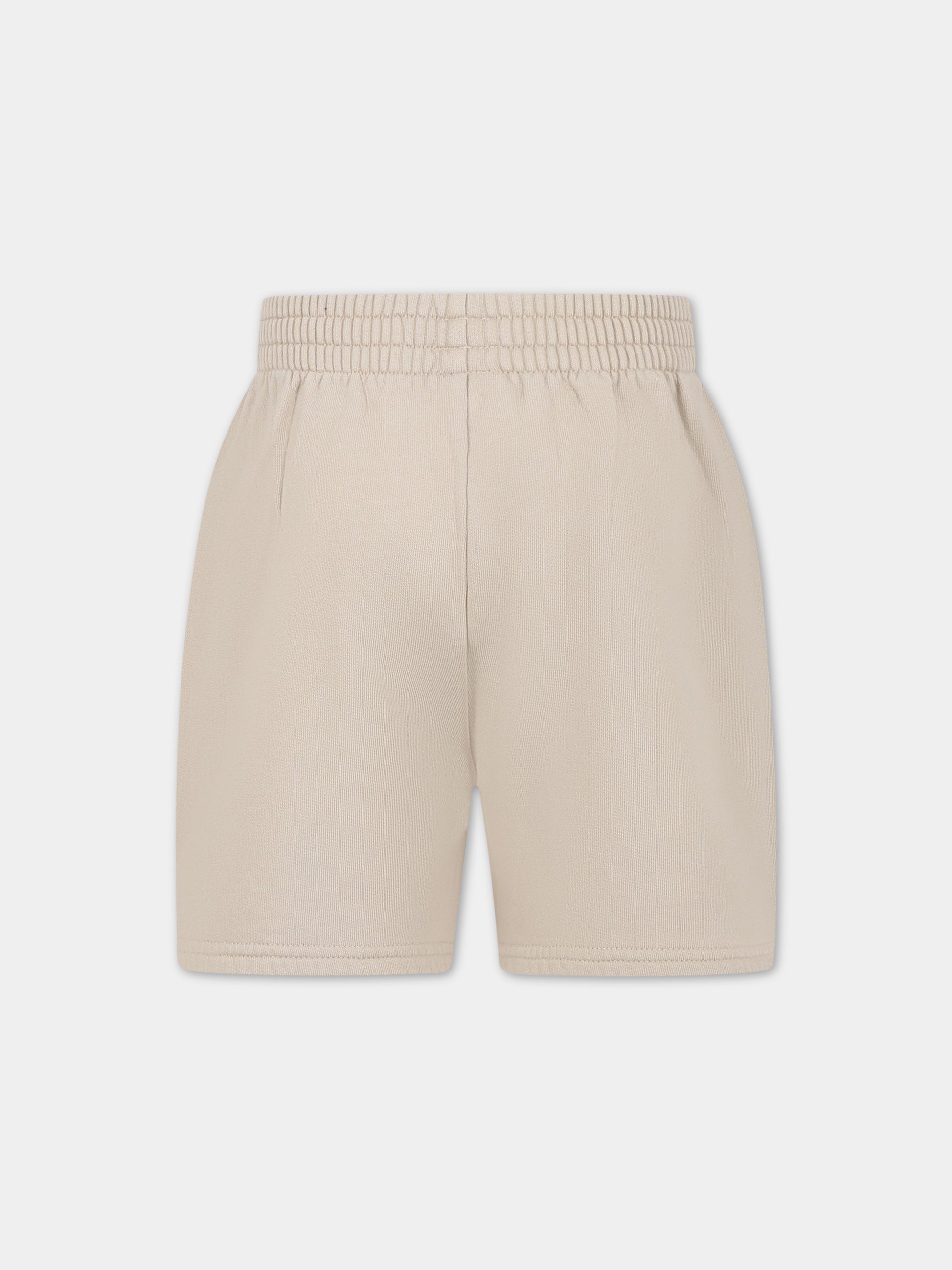 Shorts beige per bambino con logo,Balenciaga,681862 TMVK8 9364