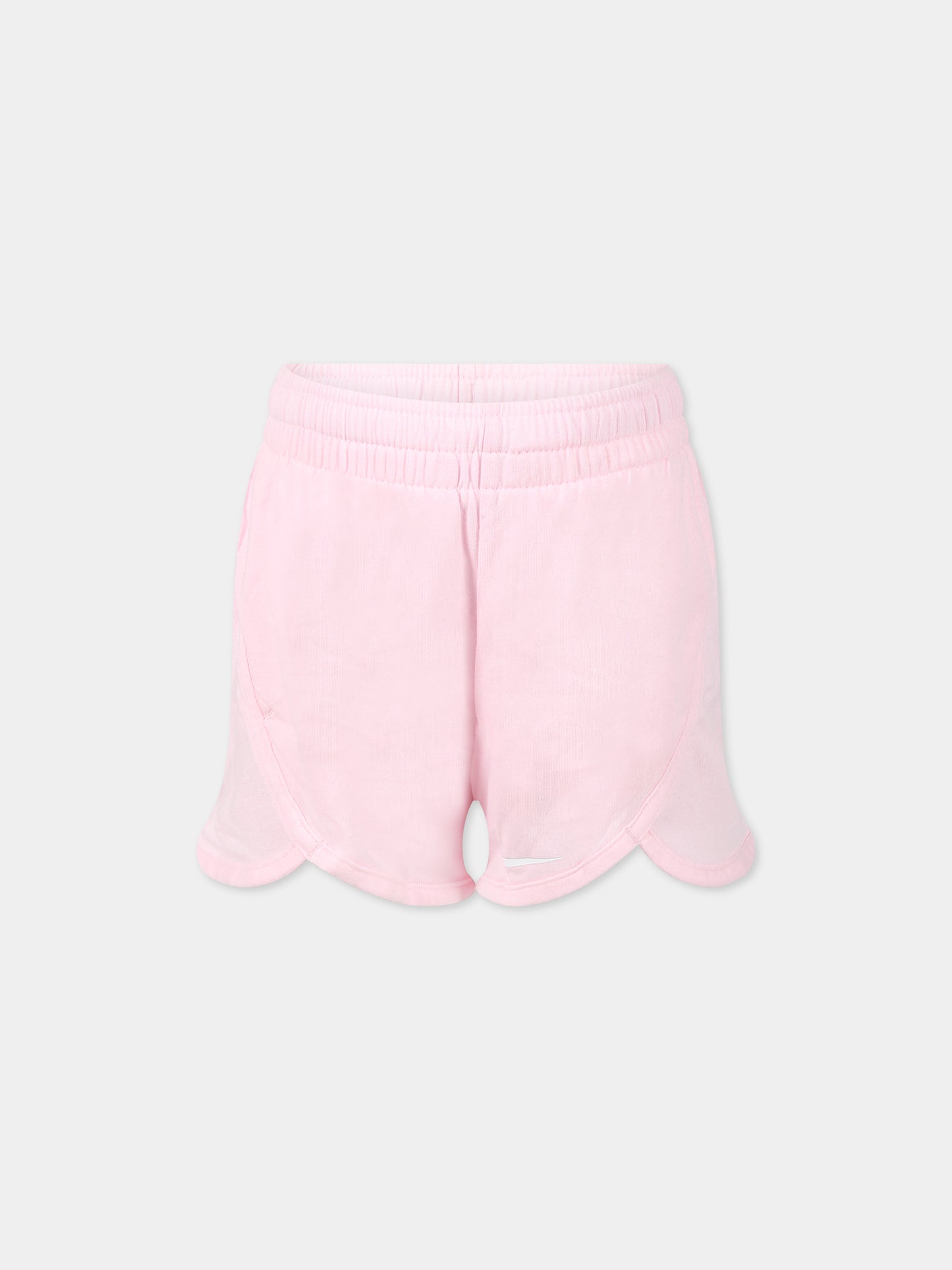 Shorts rosa per bambina con logo,Nike,36K591 A9Y