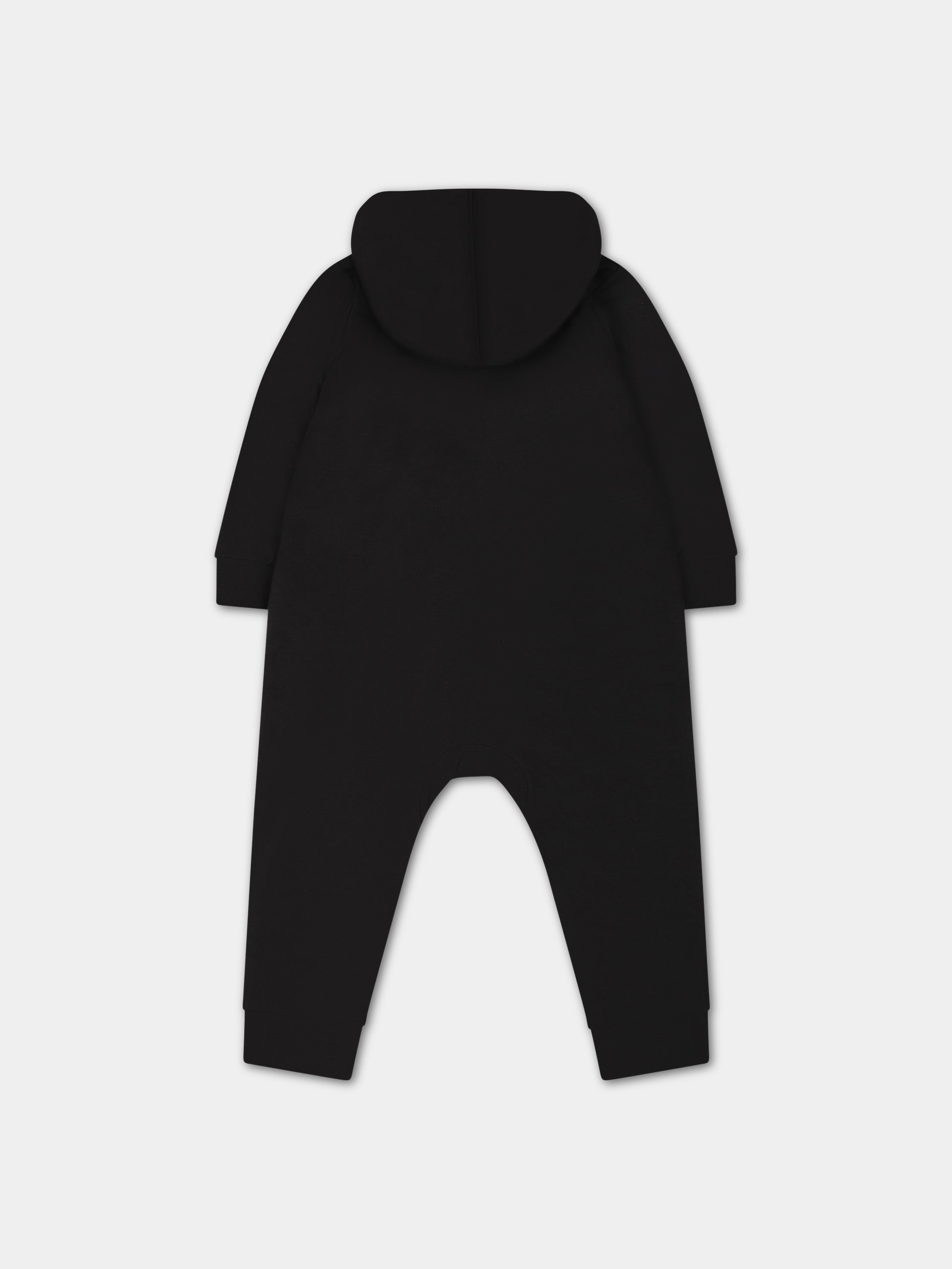 Tutina nera per neonato con logo,Nike,66K489 023