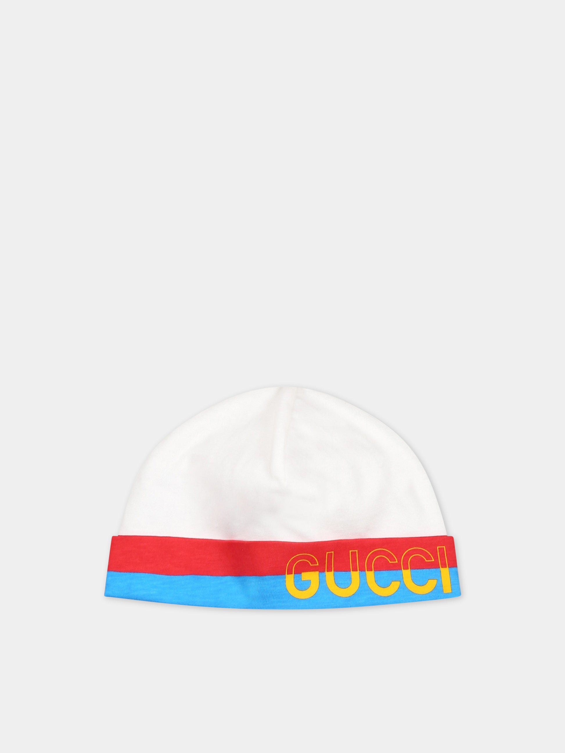Set bianco per neonato con logo GG,Gucci Kids,516326 XJE31 9214