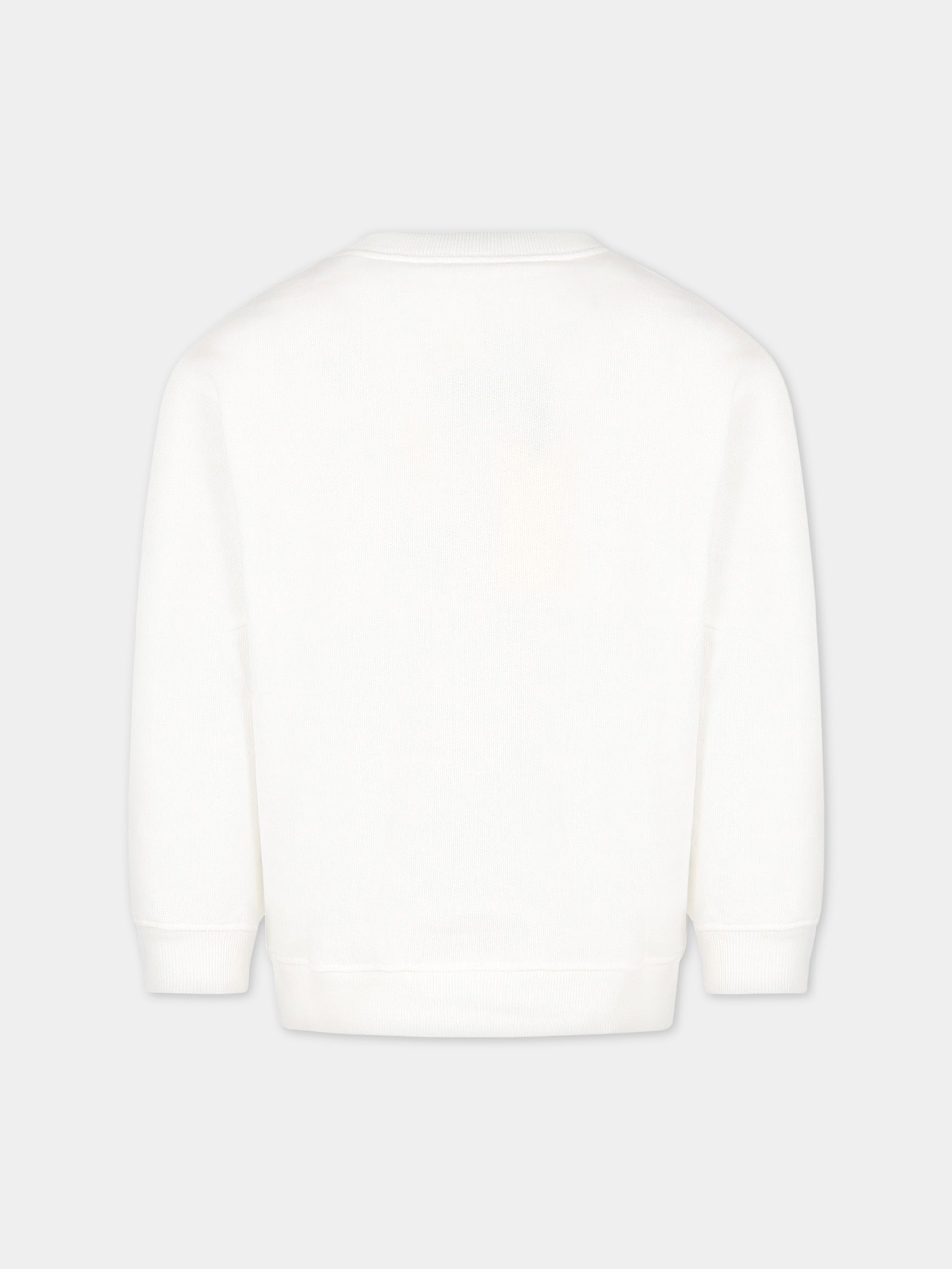Felpa bianca per bambini con logo GG,Gucci Kids,732466 XJEZT 9214