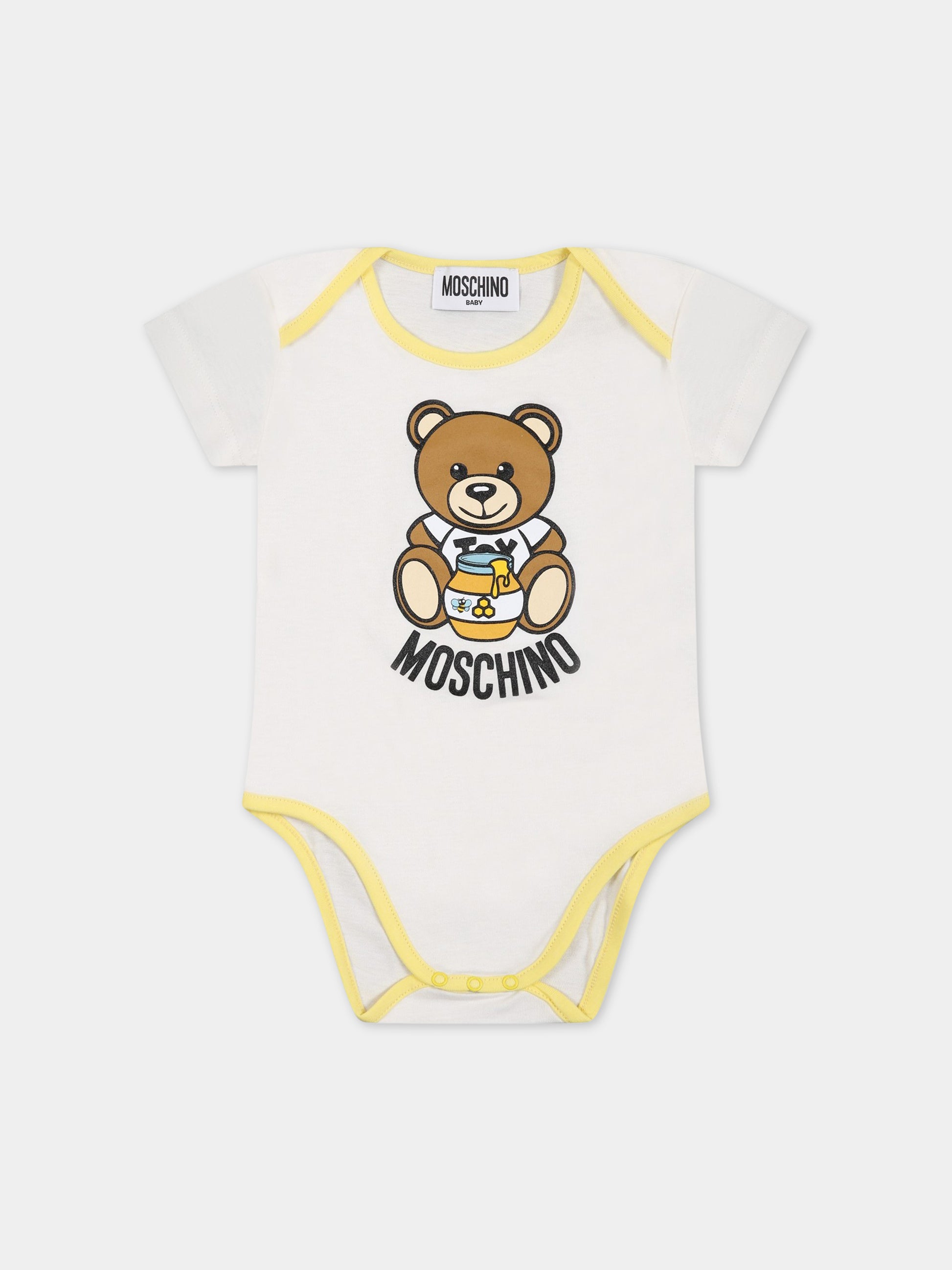 Set multicolor per neonato con Teddy Bear e stampa,Moschino Kids,MUY050 LAB60 84481