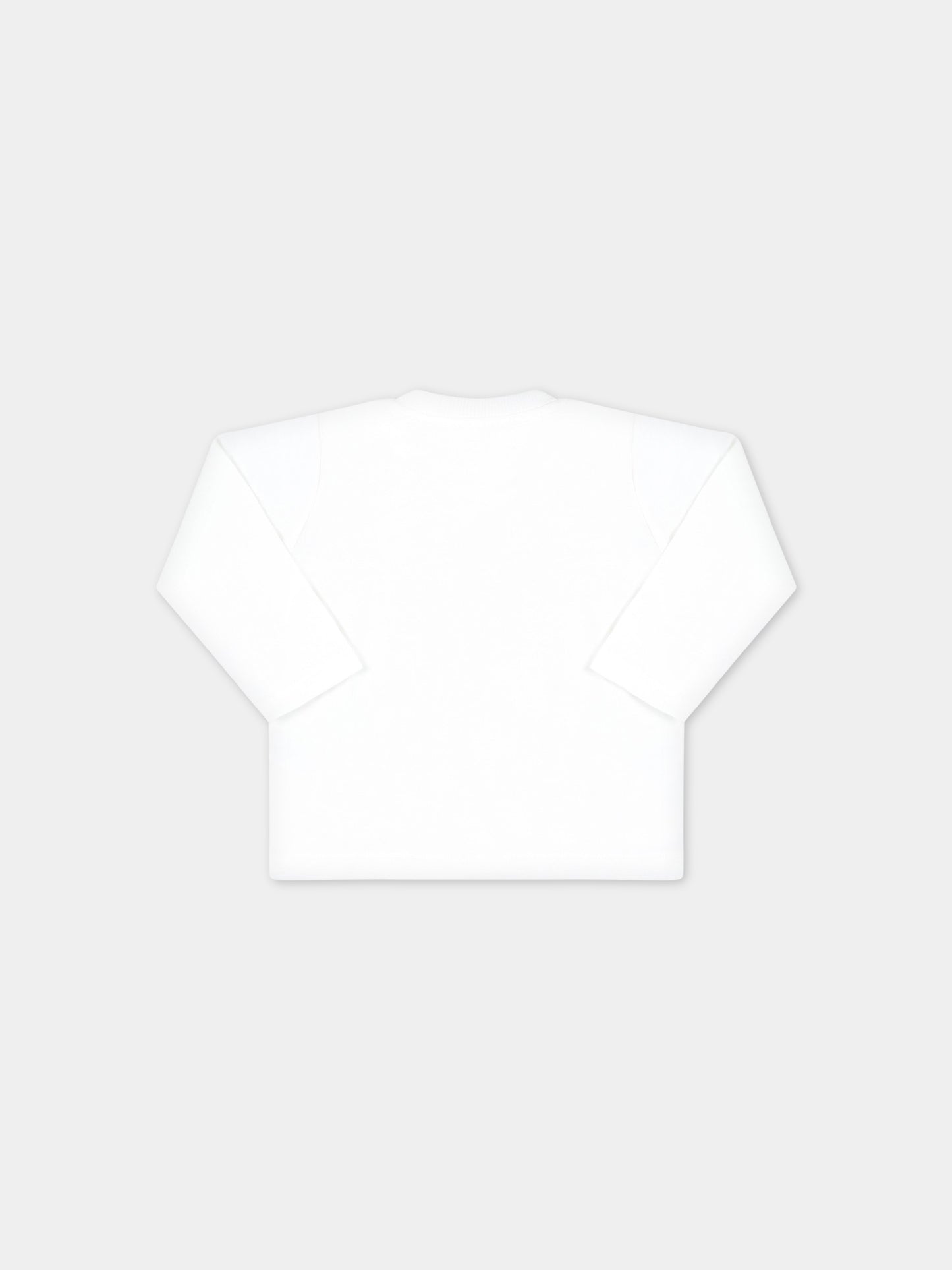 T-shirt bianca per neonati con Teddy Bear con gioco,Moschino Kids,MSO00D LAA03 10063