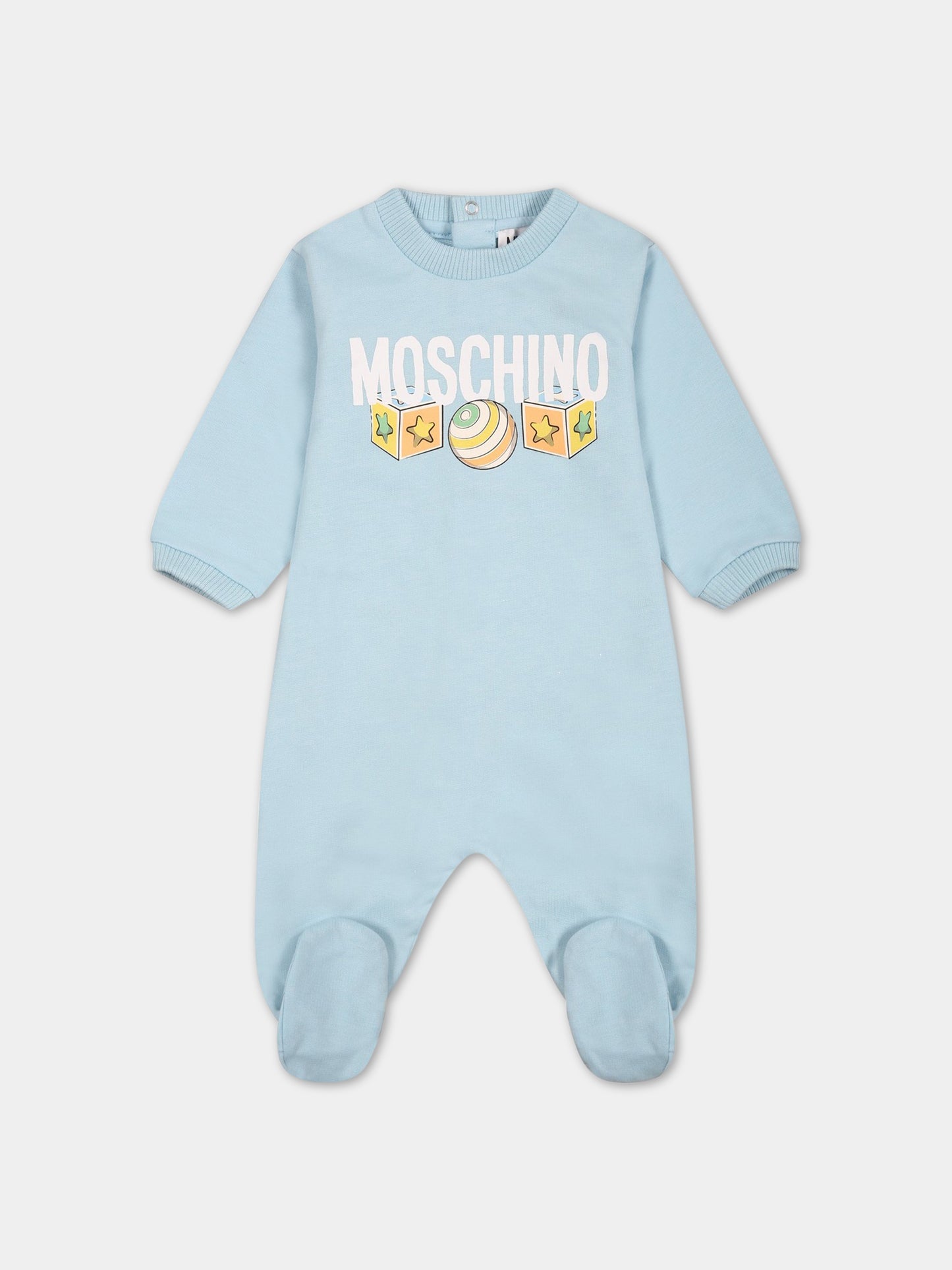 Set celeste per neonato con Teddy Bear,Moschino Kids,MMY03I LCA19 40304