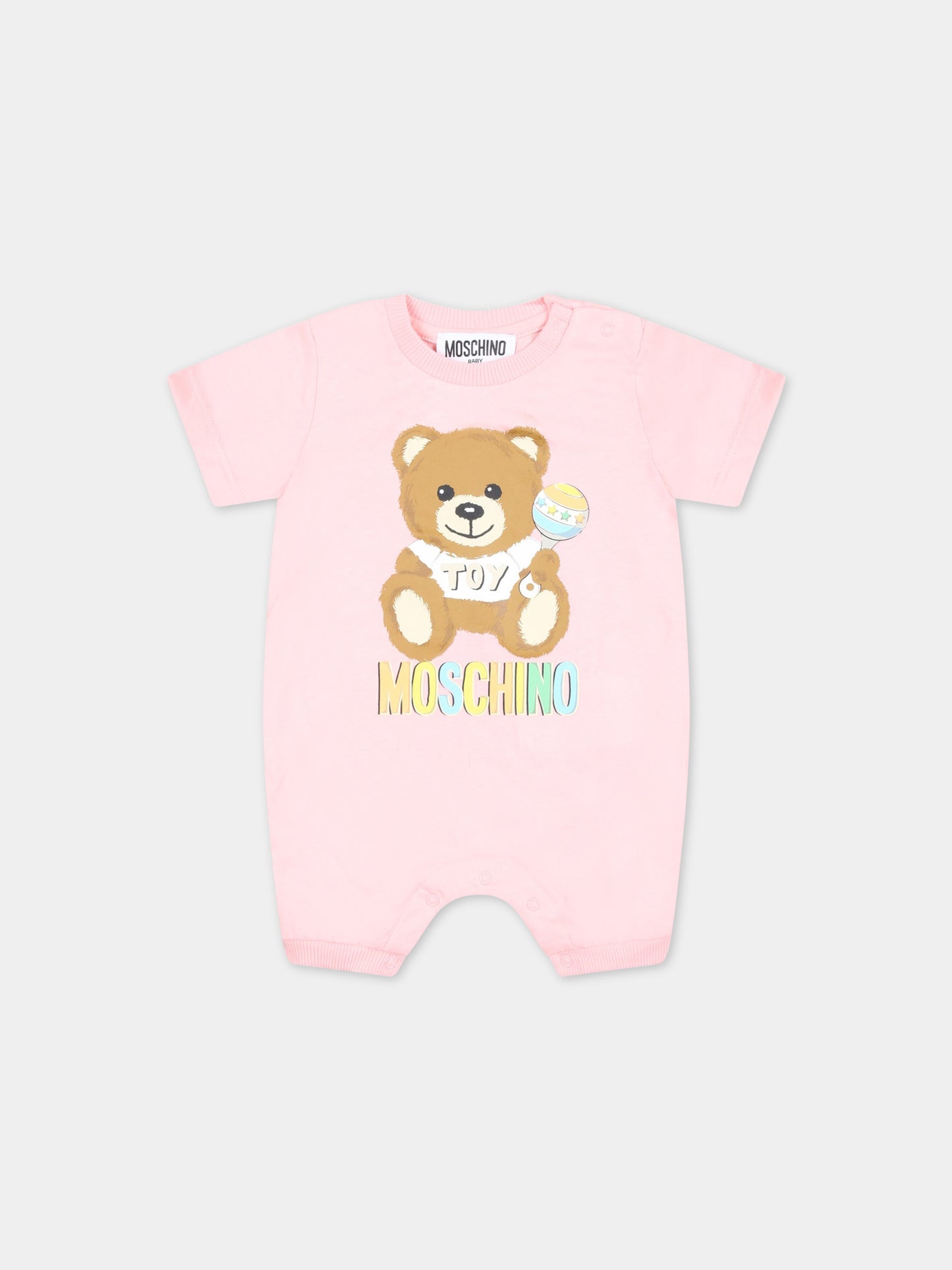 Set rosa per neonata con Teddy Bear,Moschino Kids,MPY02P LAB59 84485