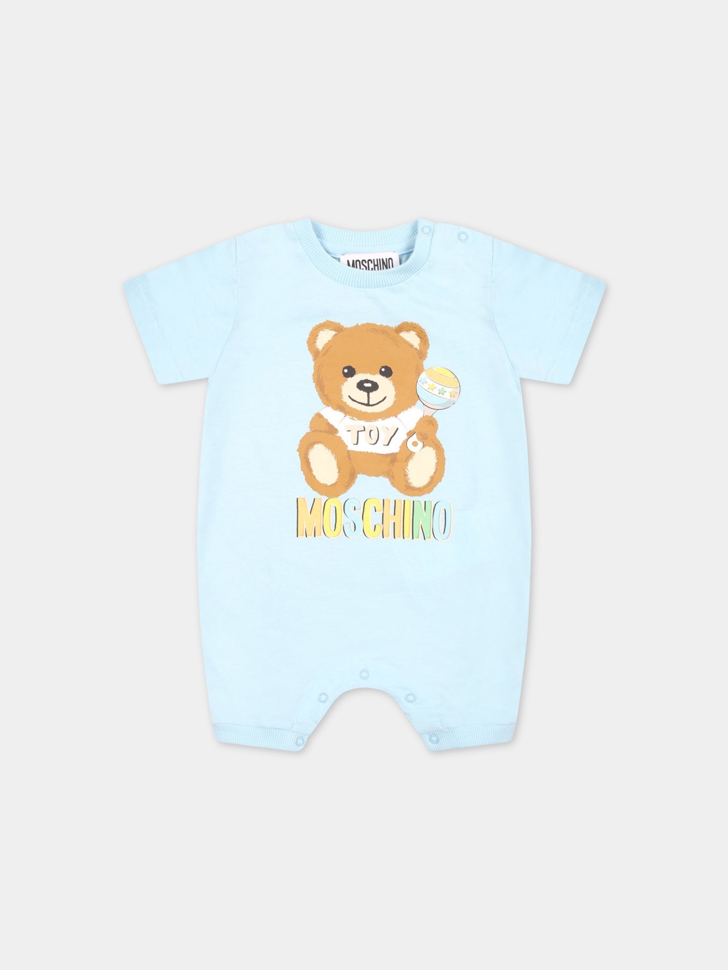 Set celeste per neonato con Teddy Bear,Moschino Kids,MPY02P LAB59 84495