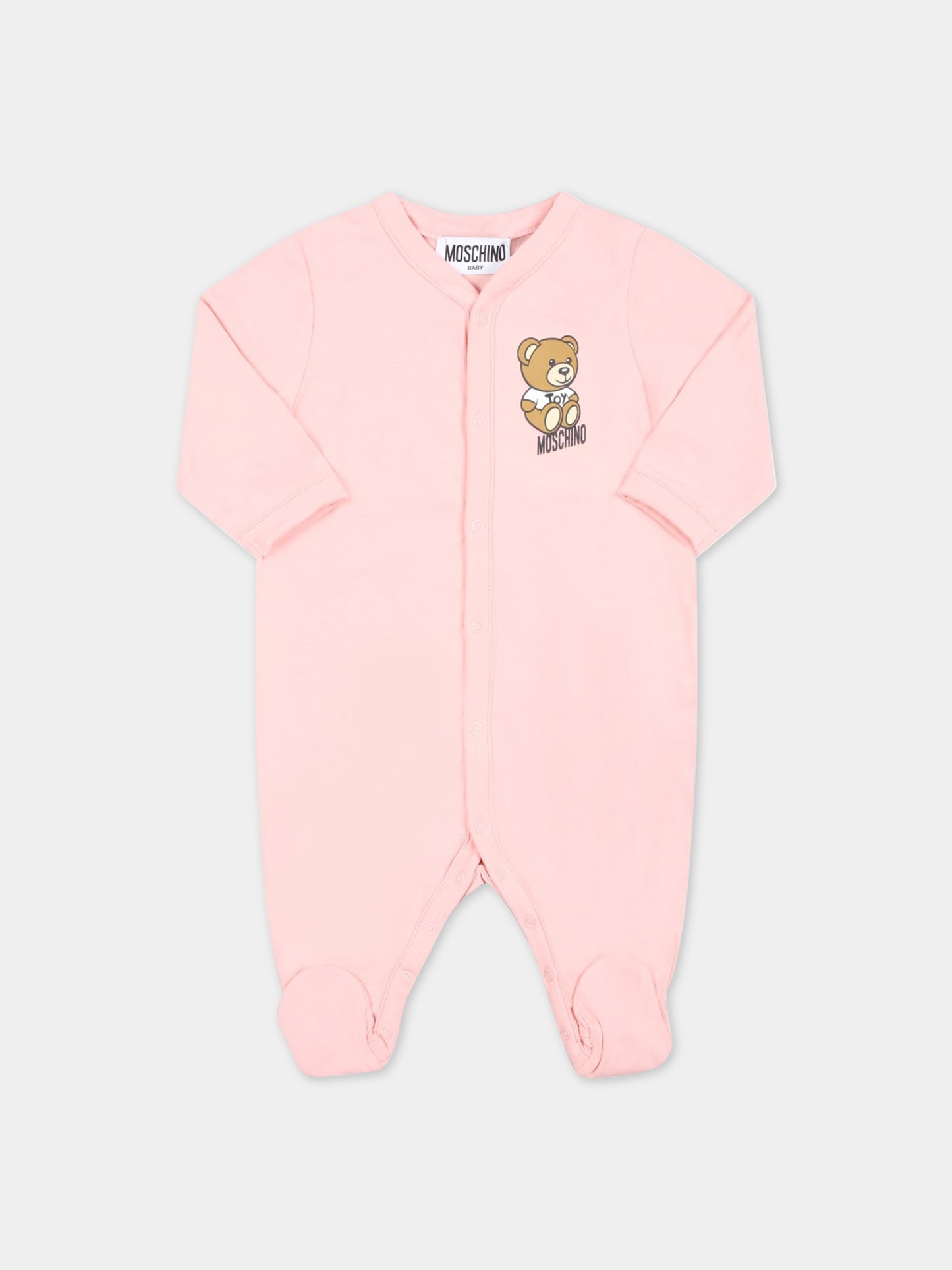 Set rosa per neonata con Teddy Bear,Moschino Kids,MUY04R LBA10 50209