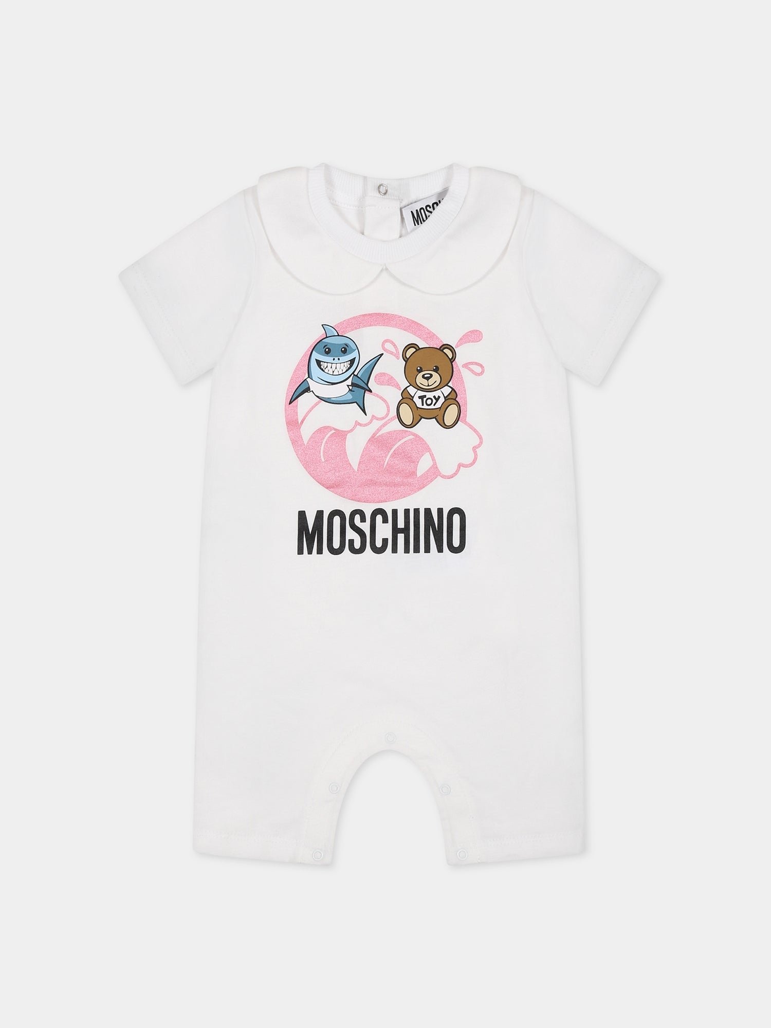 Set rosa per neonata con stampa e Teddy Bear,Moschino Kids,MUY04W LAA02 84295