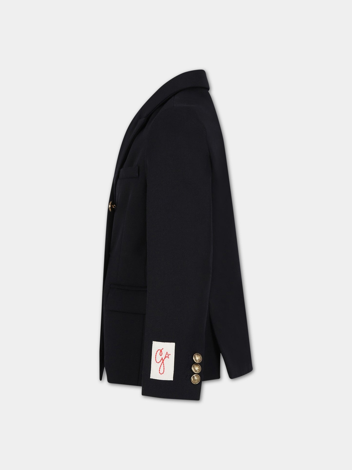 Giacca blu per bambino con logo,Golden Goose,GKP01365 P001057 50501