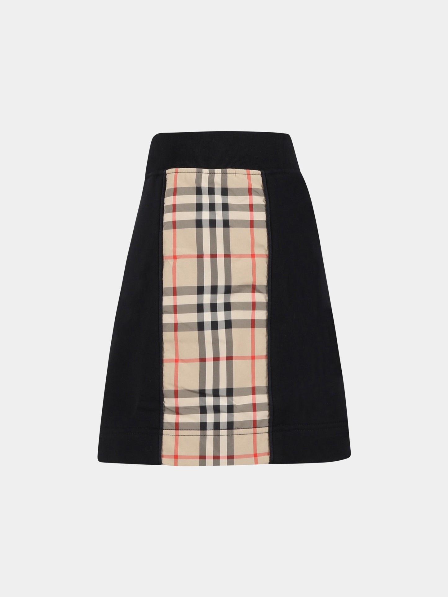 Gonna nera per bambina con check vintage,Burberry Kids,8061441