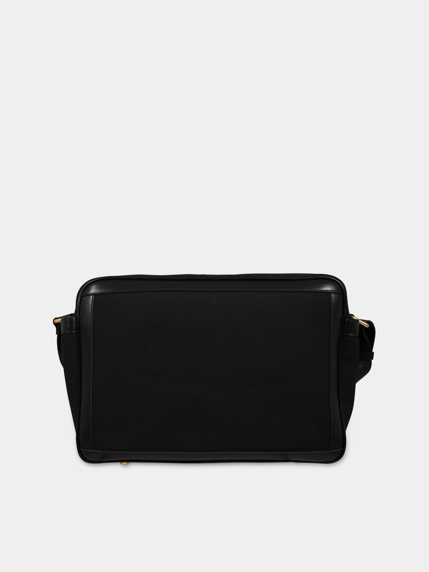 Borsa-mamma nera per neonati con logo bianco,Balmain Kids,BS0608 Z0042 930