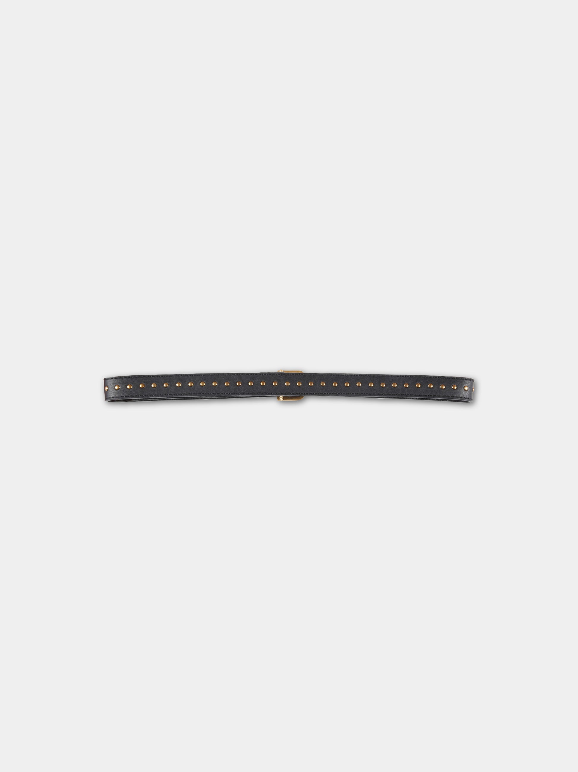 Cintura nera per bambina con logo,Balmain Kids,BS0A21 Z0847 930OR