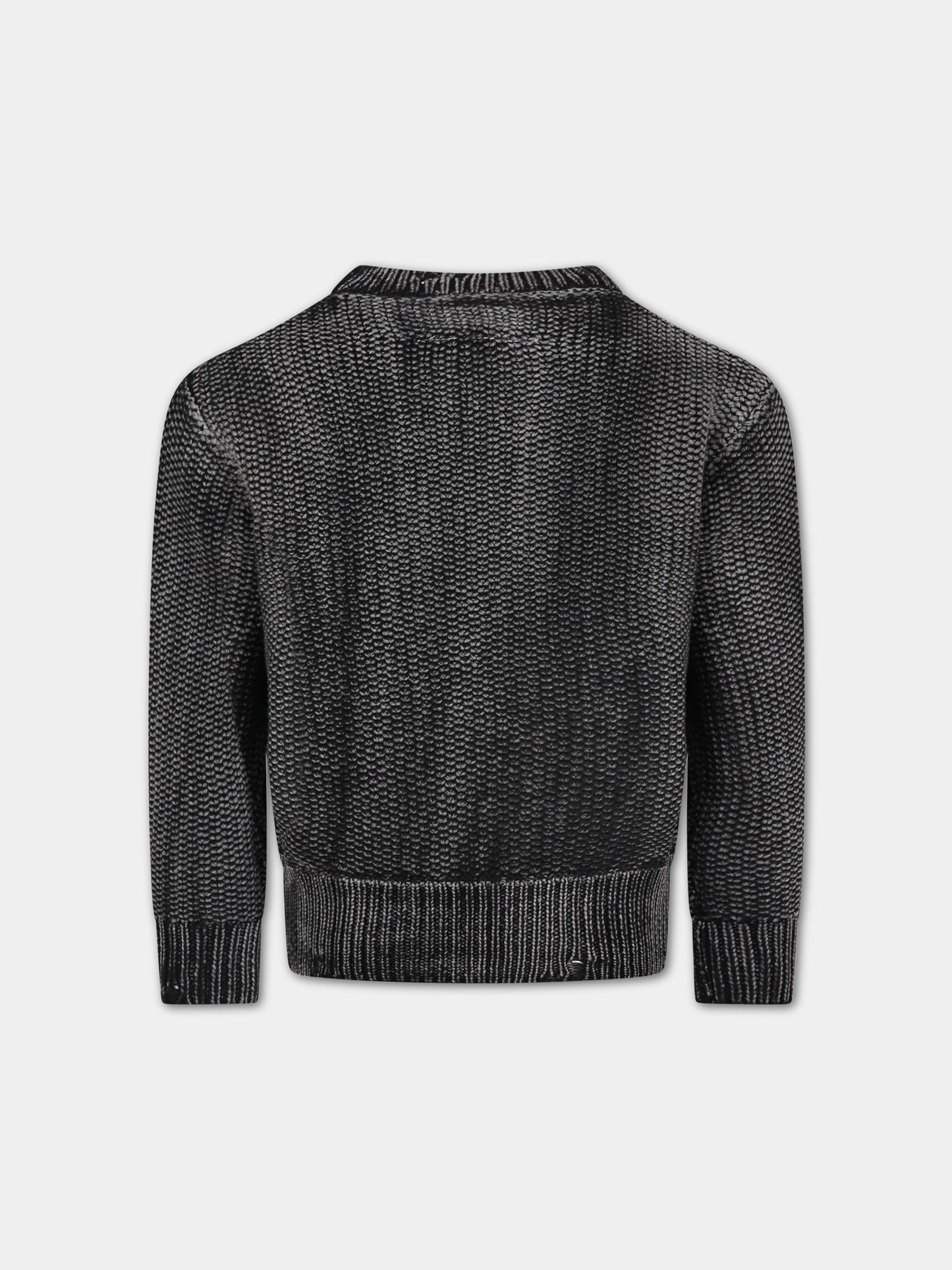 Maglione nero per bambino con logo,Mm6 Maison Margiela,M60357 MM094 M6900