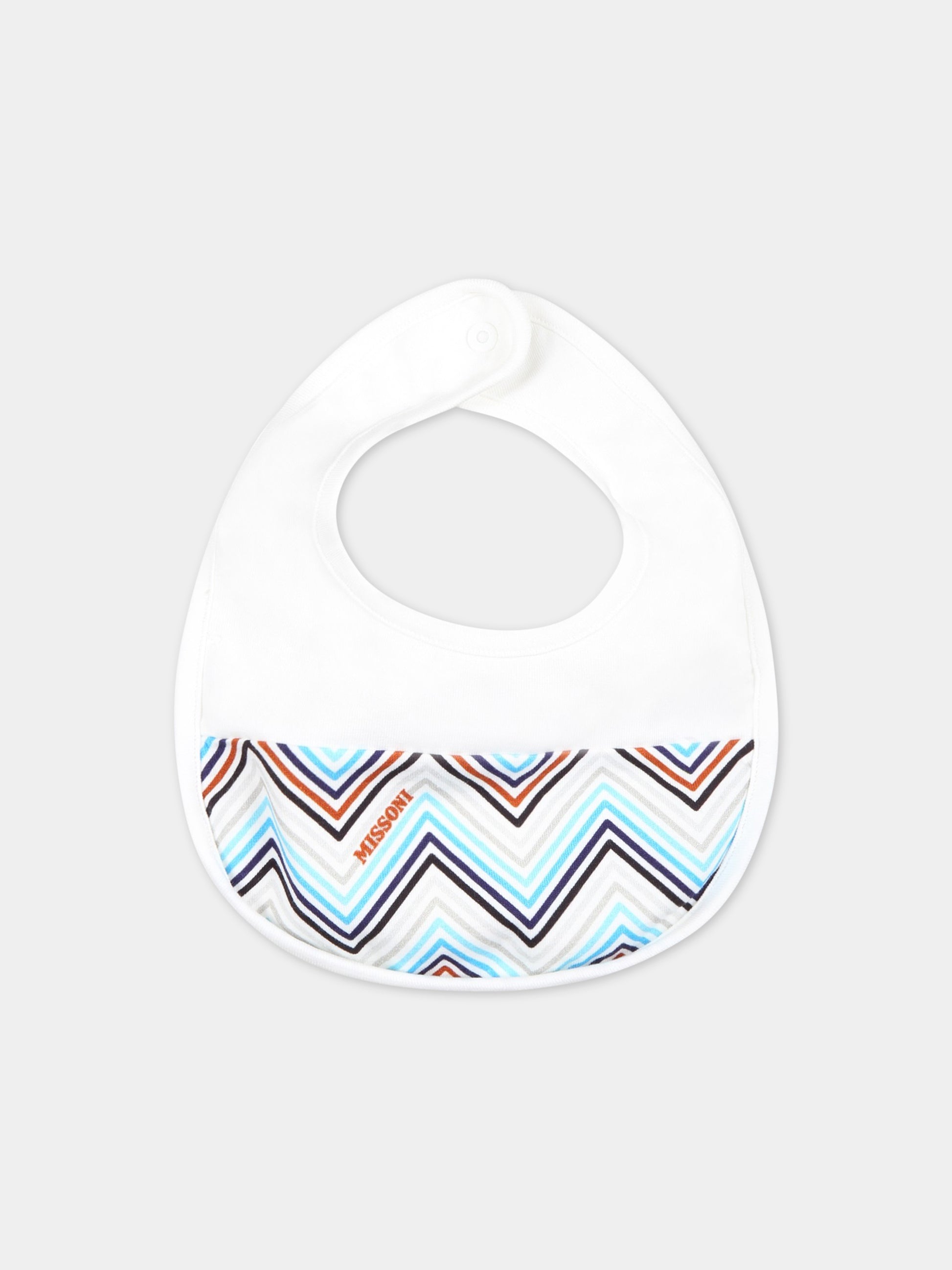 Set bianco per neonato con motivo a chevron,Missoni,MSB029 J0273 100BL