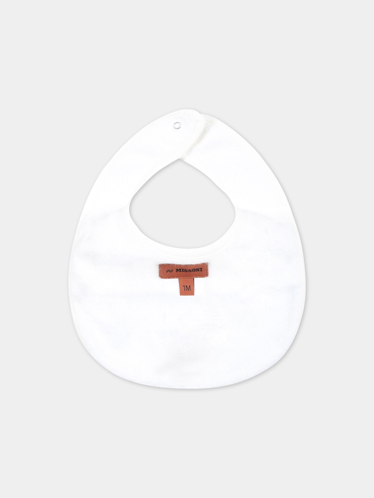 Set bianco per neonato con motivo a chevron,Missoni,MSB029 J0273 100BL