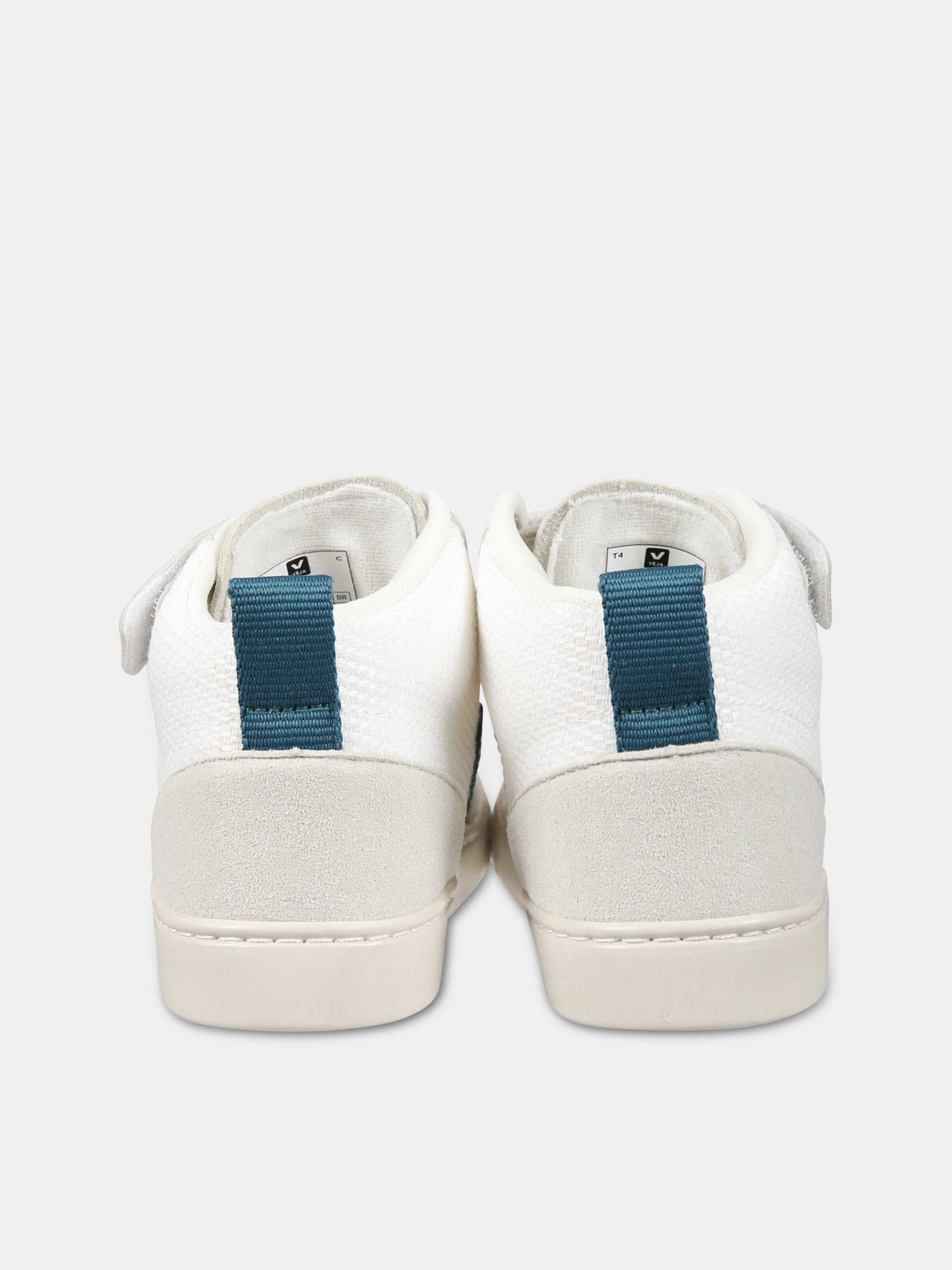 Sneakers bianche per bambino con logo verde,Veja,DV1703231C