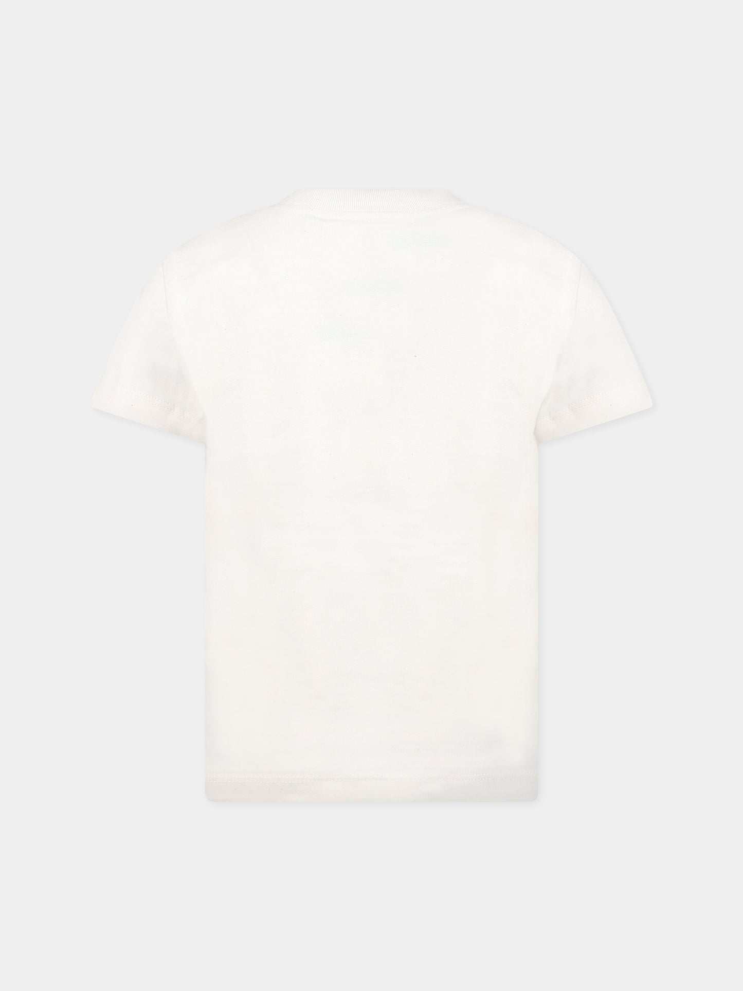 T-shirt avorio per bambini cob stampa sole,Molo,1S23A212 3217