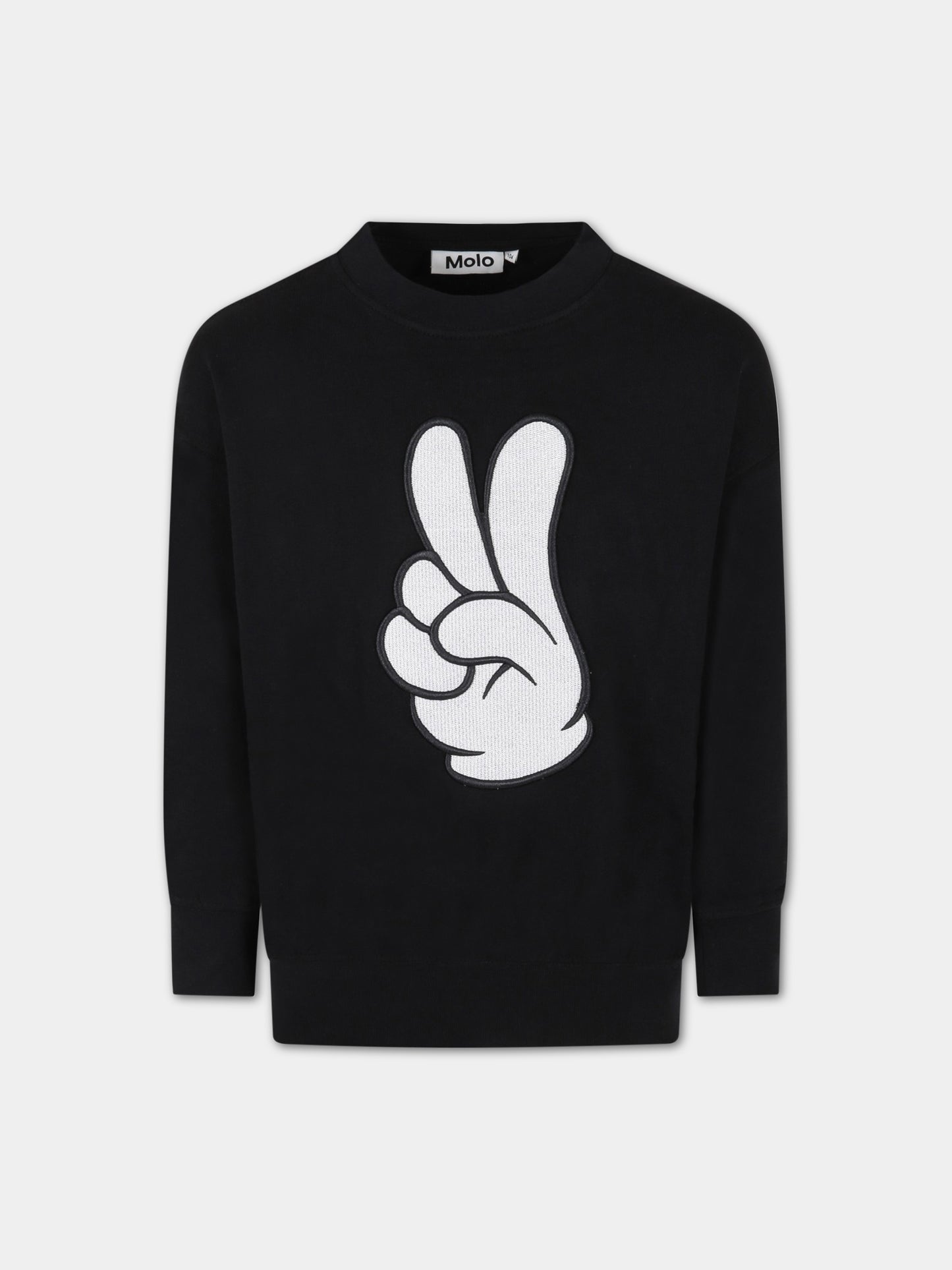 Felpa nera per bambini,Molo,1S23J202 0099