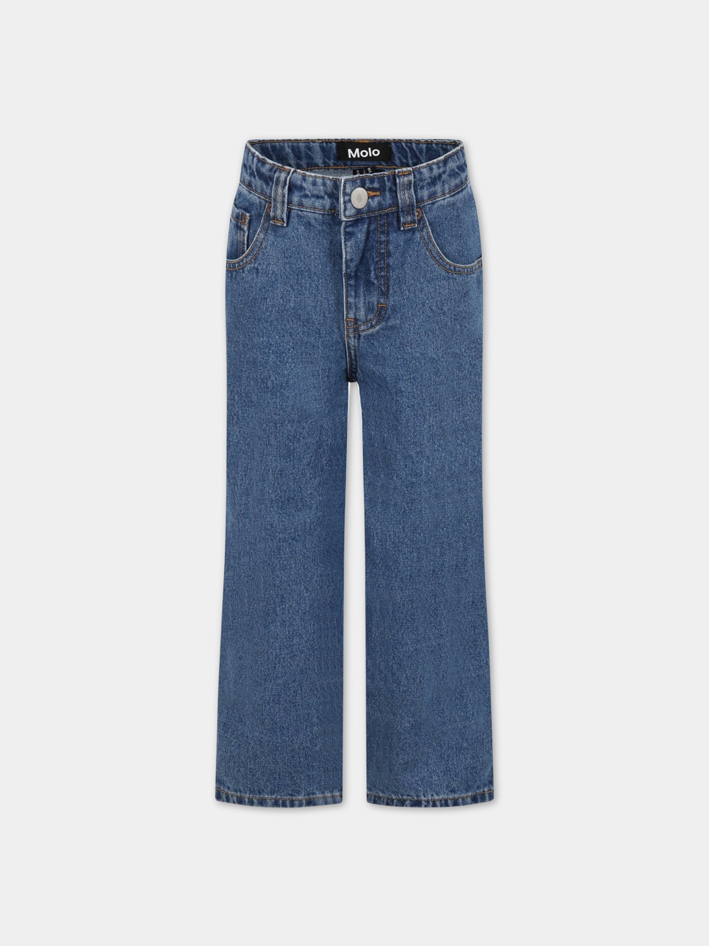 Jeans blu per bambino con logo,Molo,6S23I101 1108