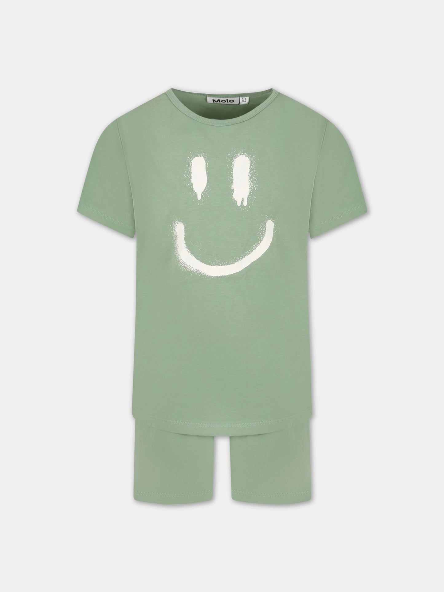 Pigiama verde per bambino con smile,Molo,6S23R401 8729