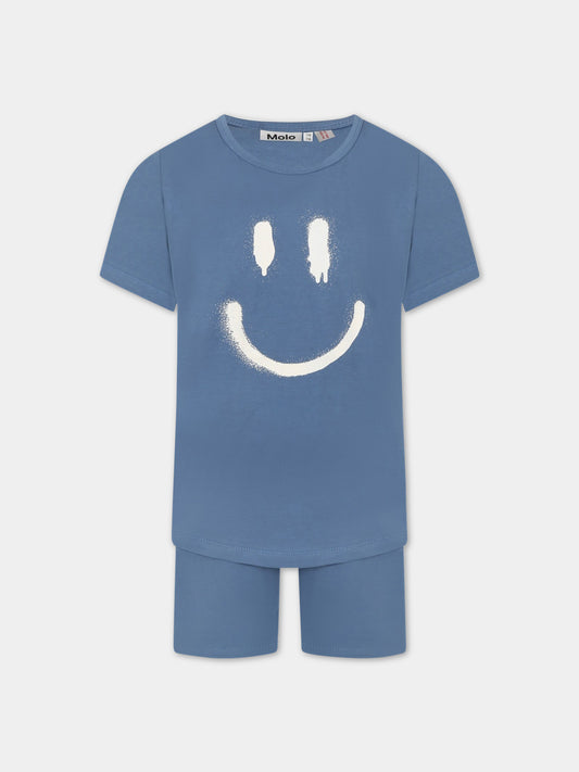 Pigiama blu per bambino con smile,Molo,6S23R401 8724