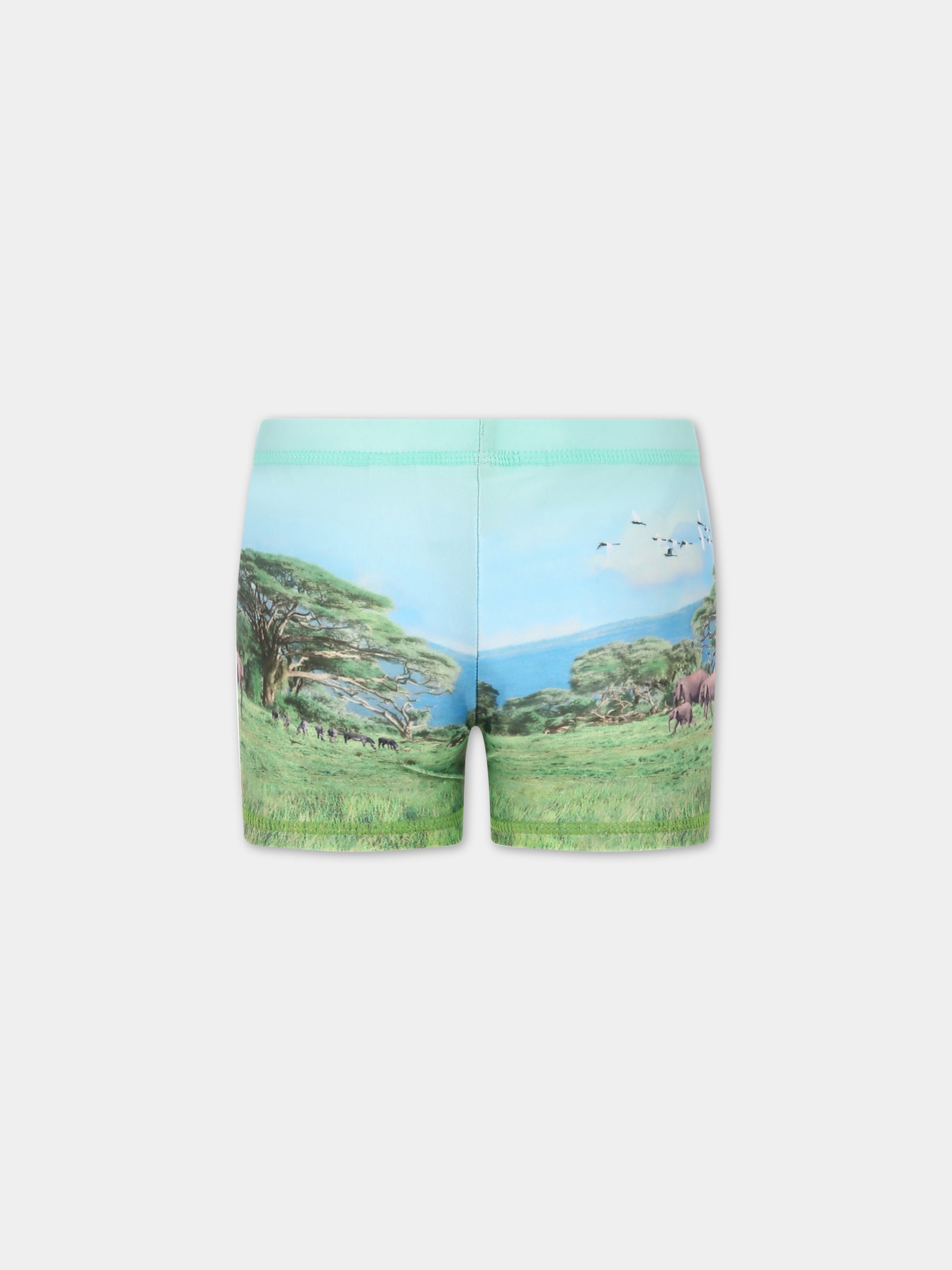 Boxer mare per bambino con animali, alberi  e logo,Molo,8S23P307 7914