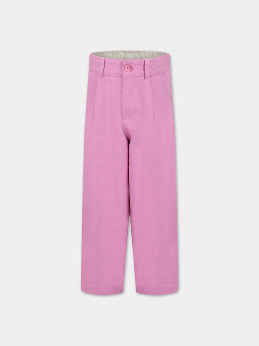Jeans rosa per bambina con patch logato,Molo,2S23I102 8706