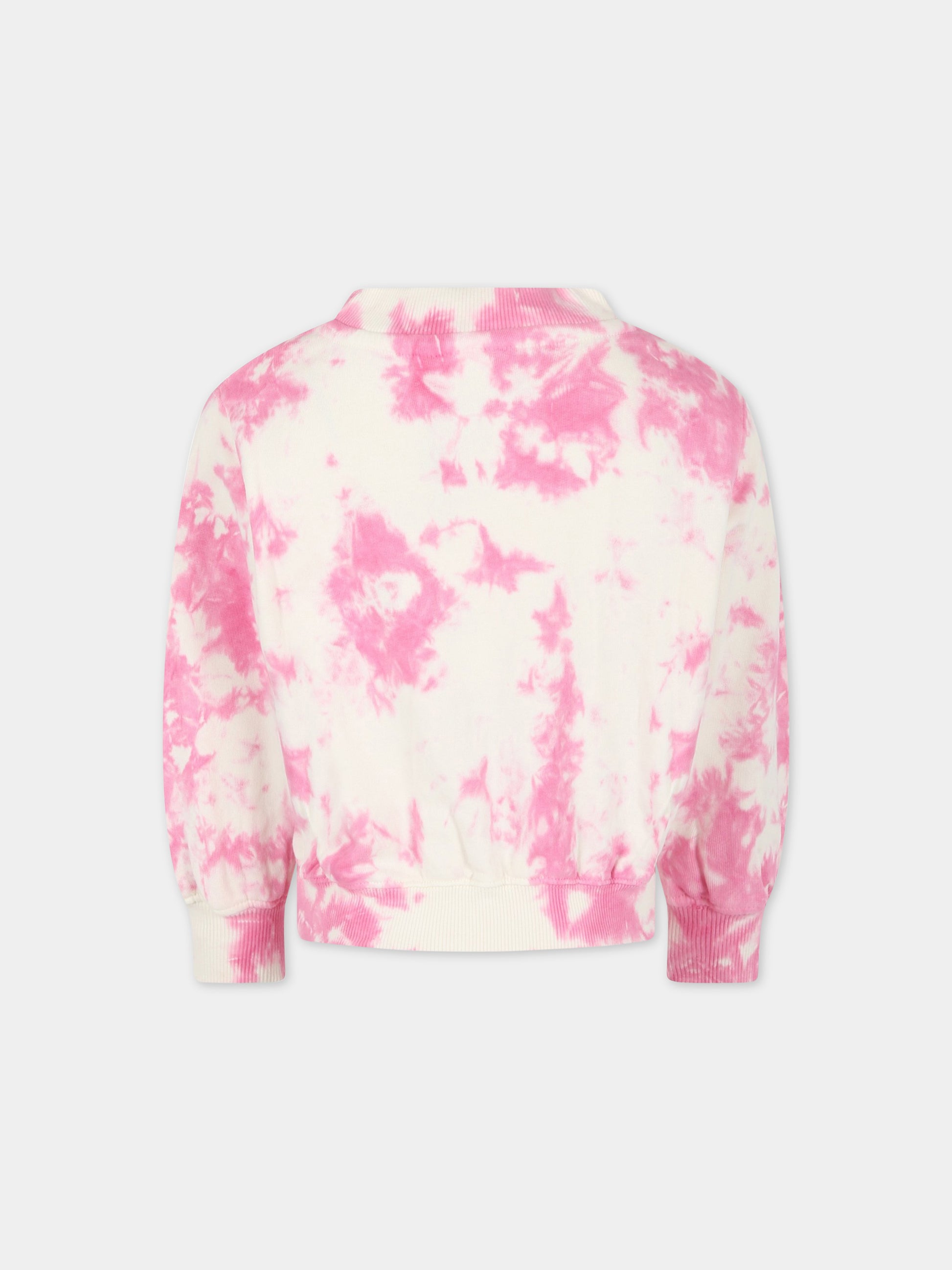 Felpa tie-dye per bambina con patch logato,Molo,2S23J201 6719
