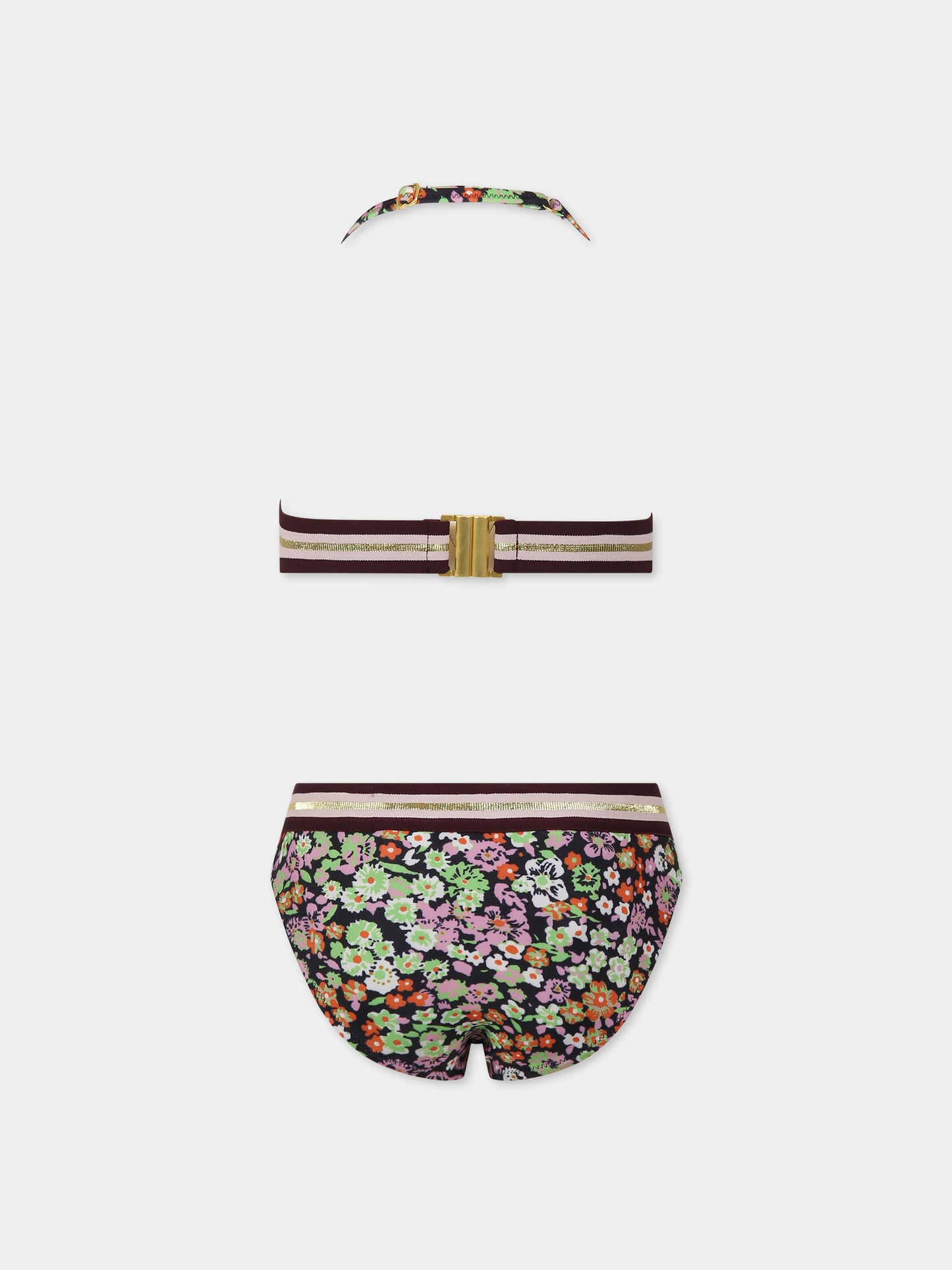 Bikini multicolor per bambina con stampa floreale,Molo,8S23P108 6679