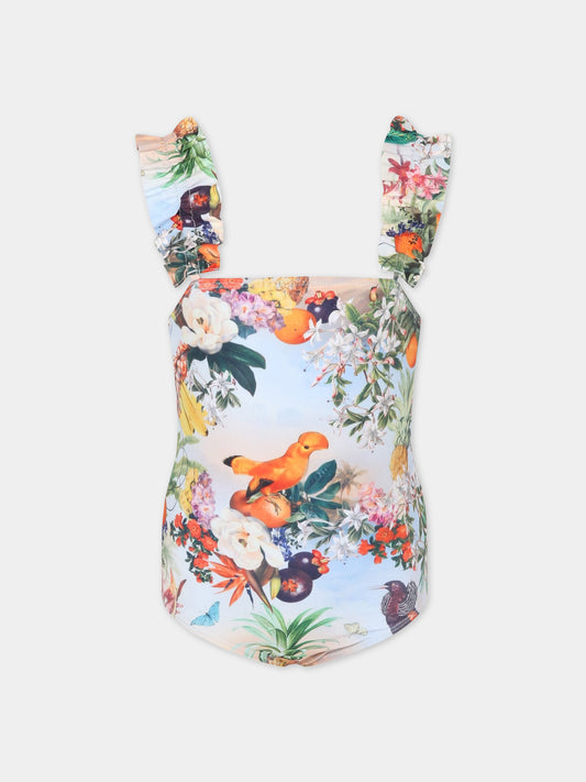 Costume multicolor per bambina con logo,Molo,8S23P505 6692