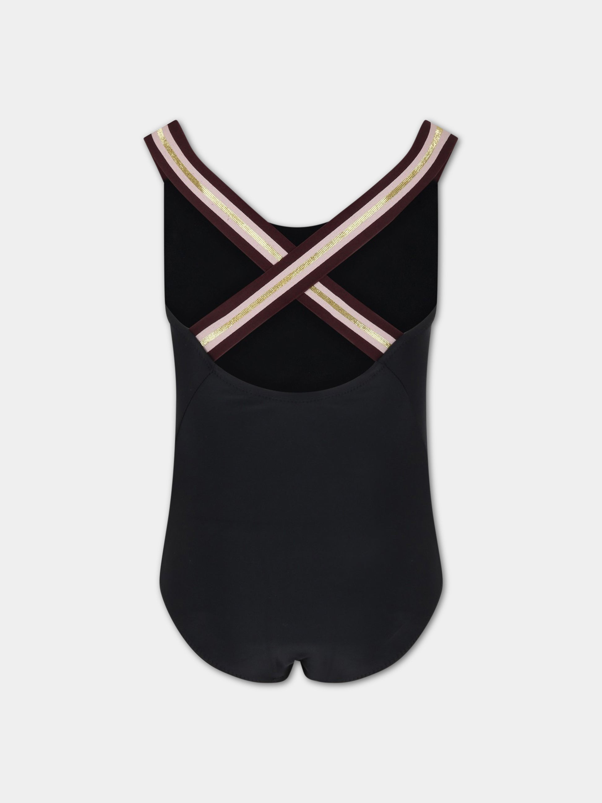 Costume intero nero per bambina con logo,Molo,8S23P507 0099