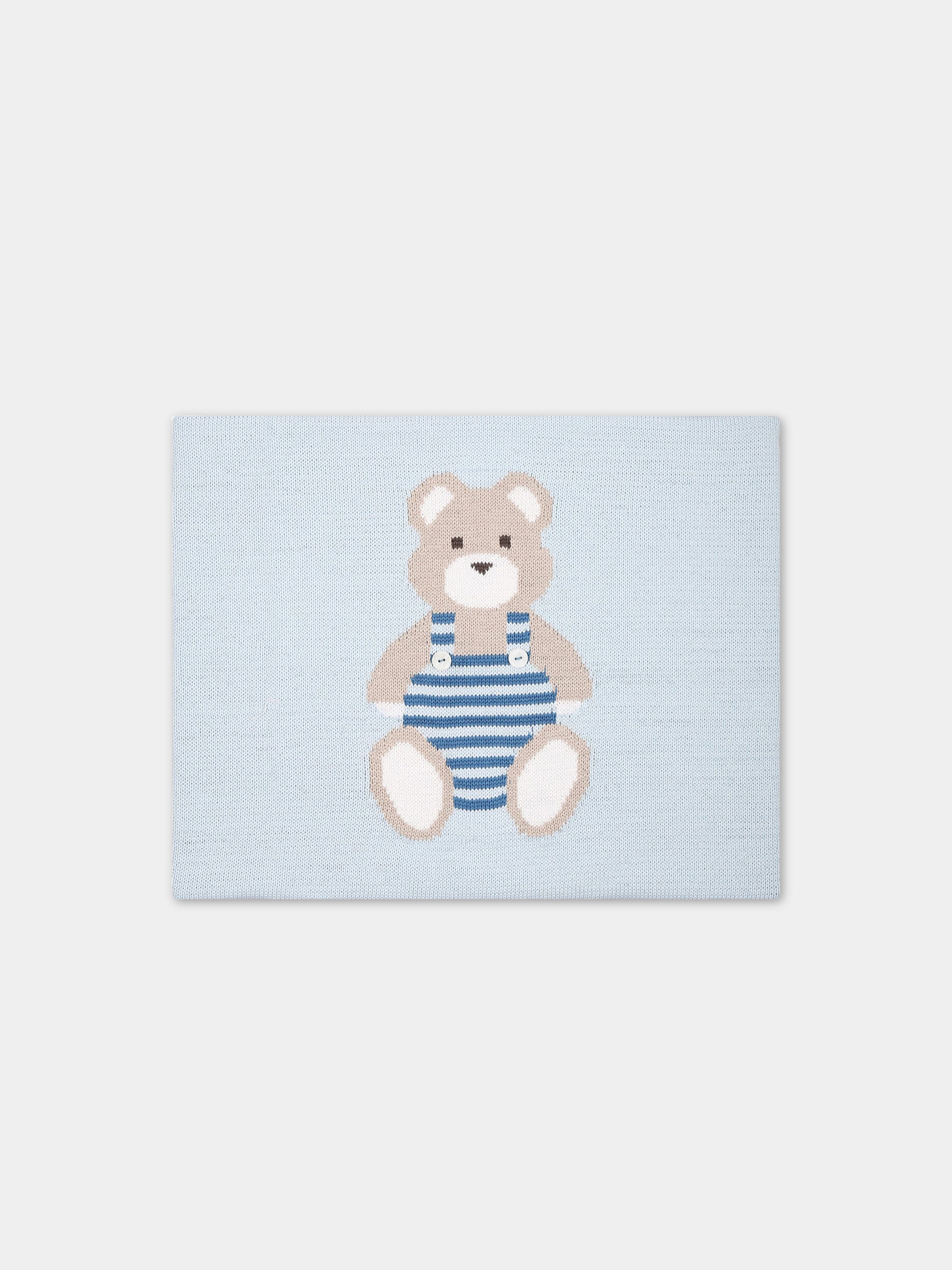 Coperta celeste per neonato,Little Bear,6124 CIELO