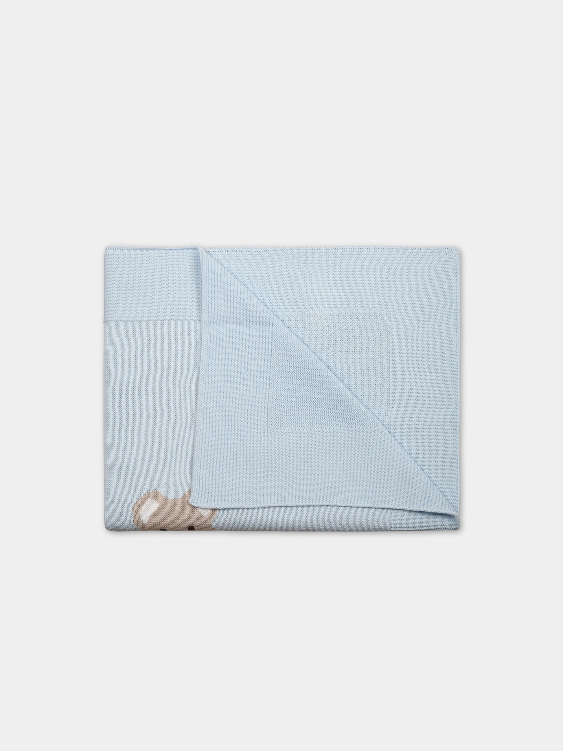 Coperta celeste per neonato,Little Bear,6124 CIELO