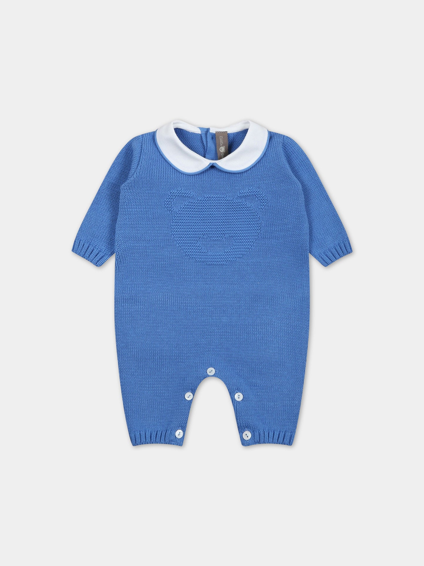Tutina azzurra per neonato con orso,Little Bear,6109 AZZURRO