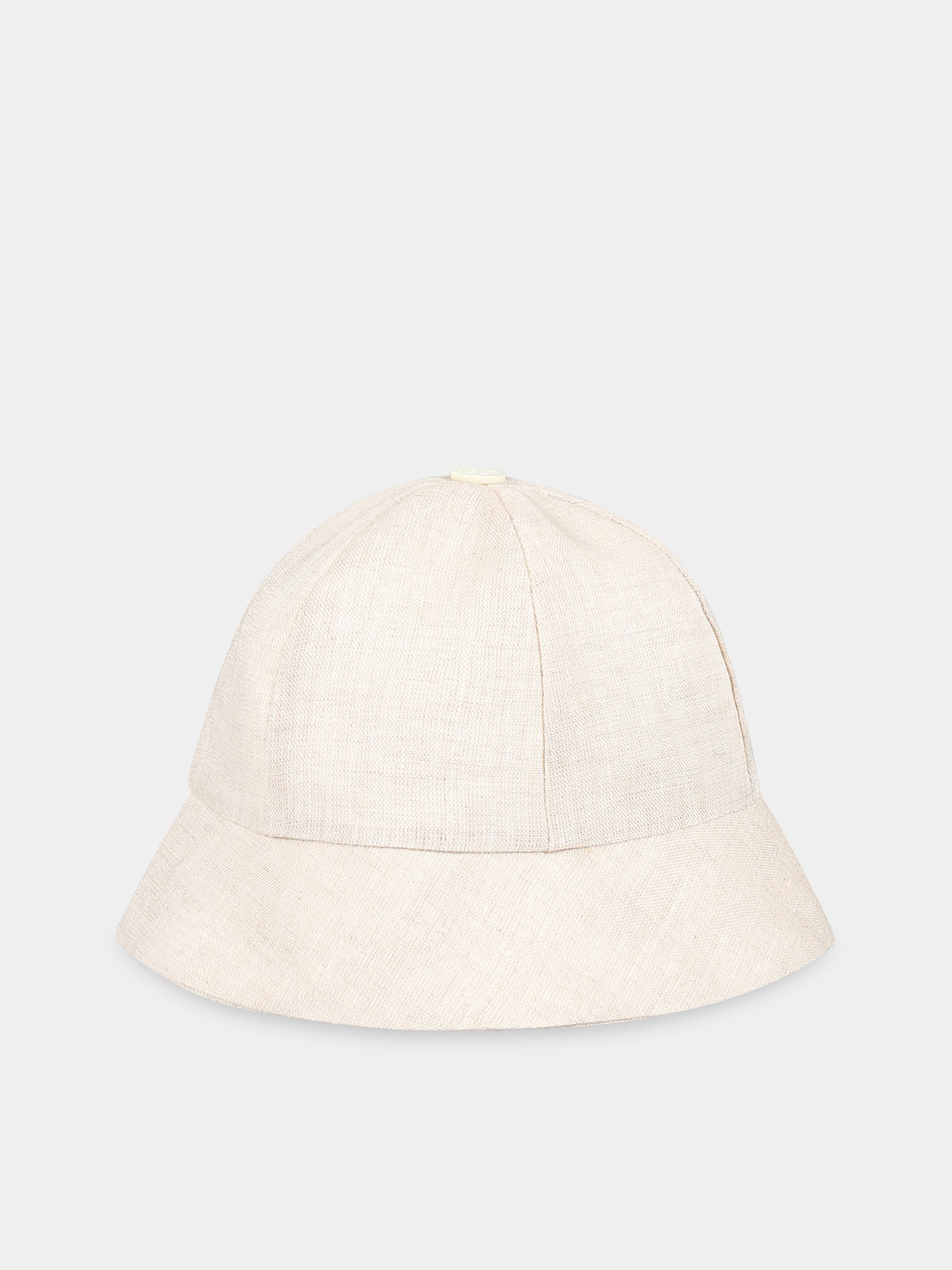 Cappello beige per neonato,La Stupenderia,TBCP55D05 D05