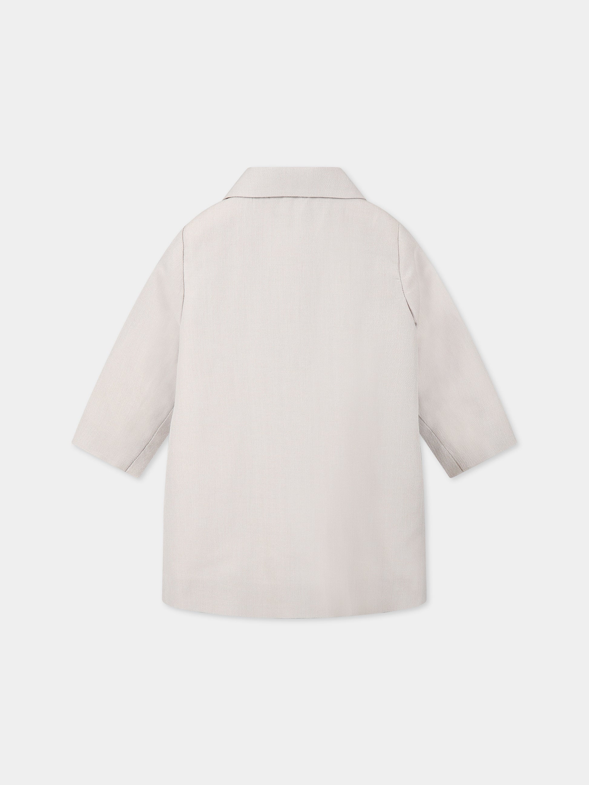 Cappotto beige per neonata con fiocco,Little Bear,6247 CORDA